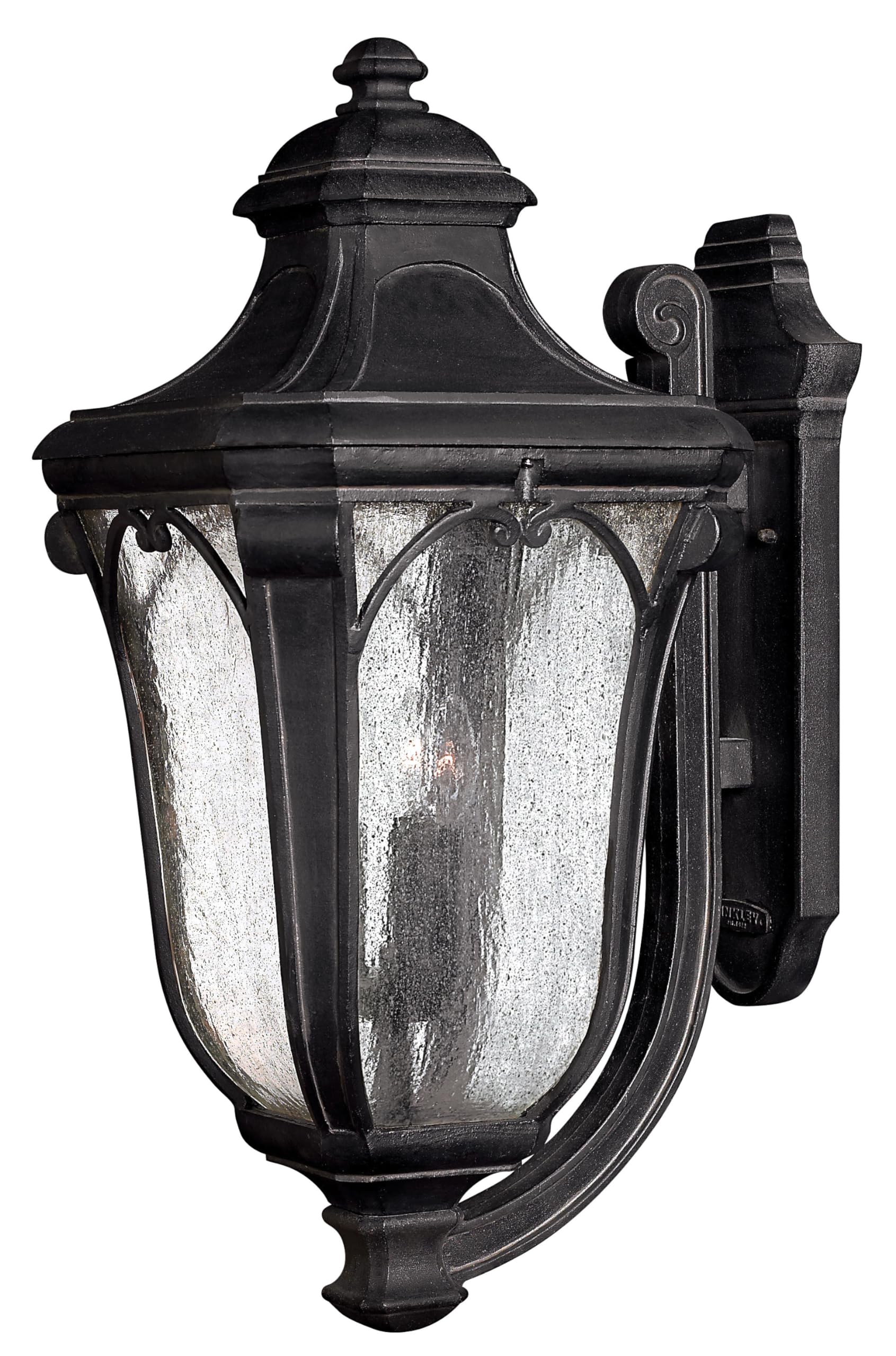 hinkley-trafalgar-traditional-one-light-small-outdoor-wall-mount-in-museum-black image 5