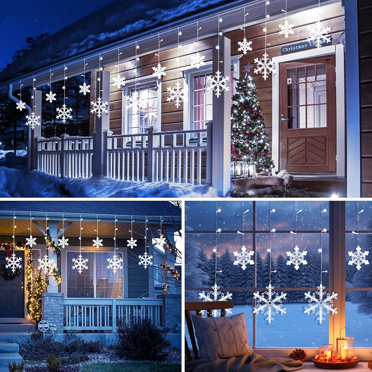 brightown-13ft-192-led-snowflake-icicle-lights-with-16-drops-for-christmas-roof- image 3