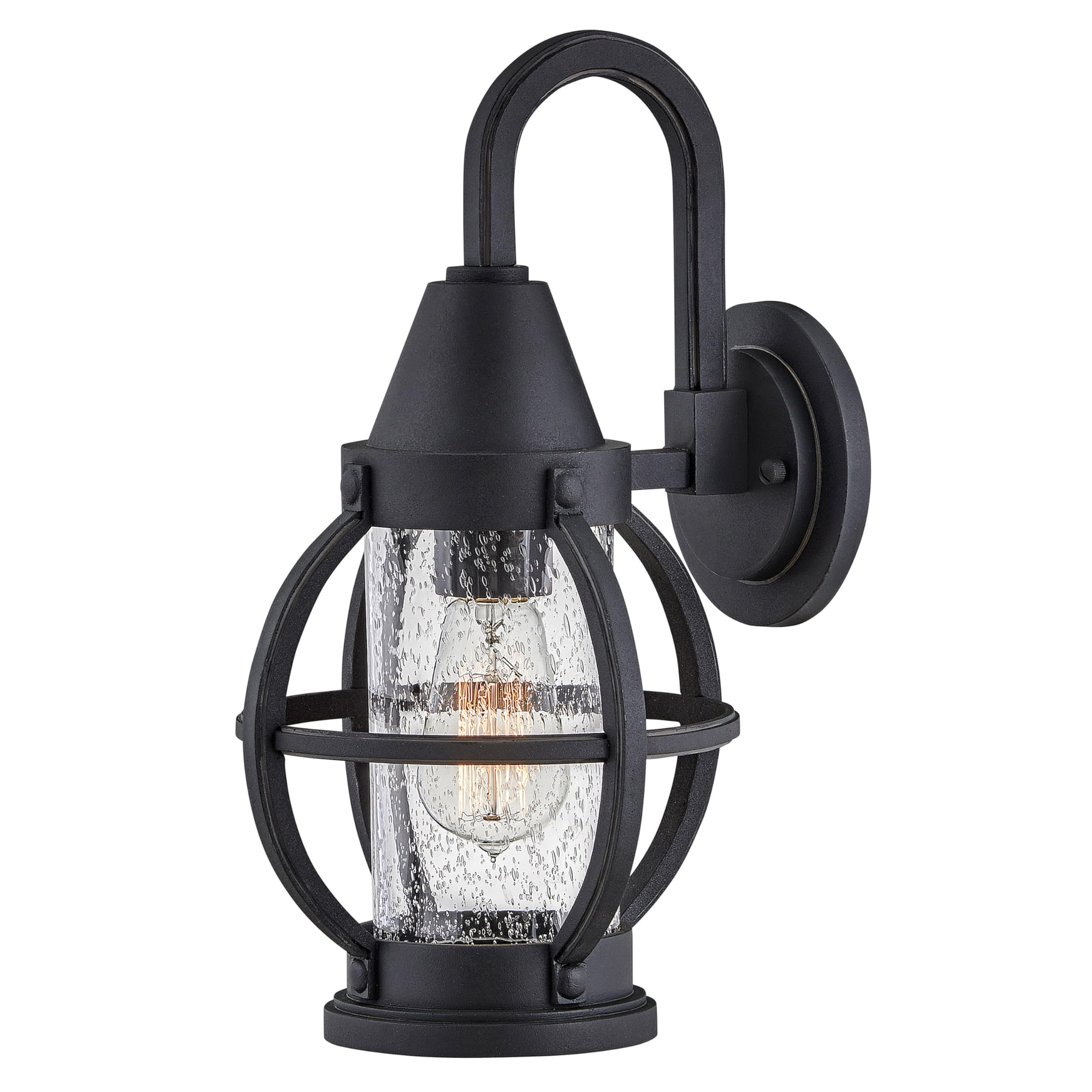 hinkley-chatham-single-light-wall-mount-outdoor-lantern-composite-clear-seedy-gl image 1