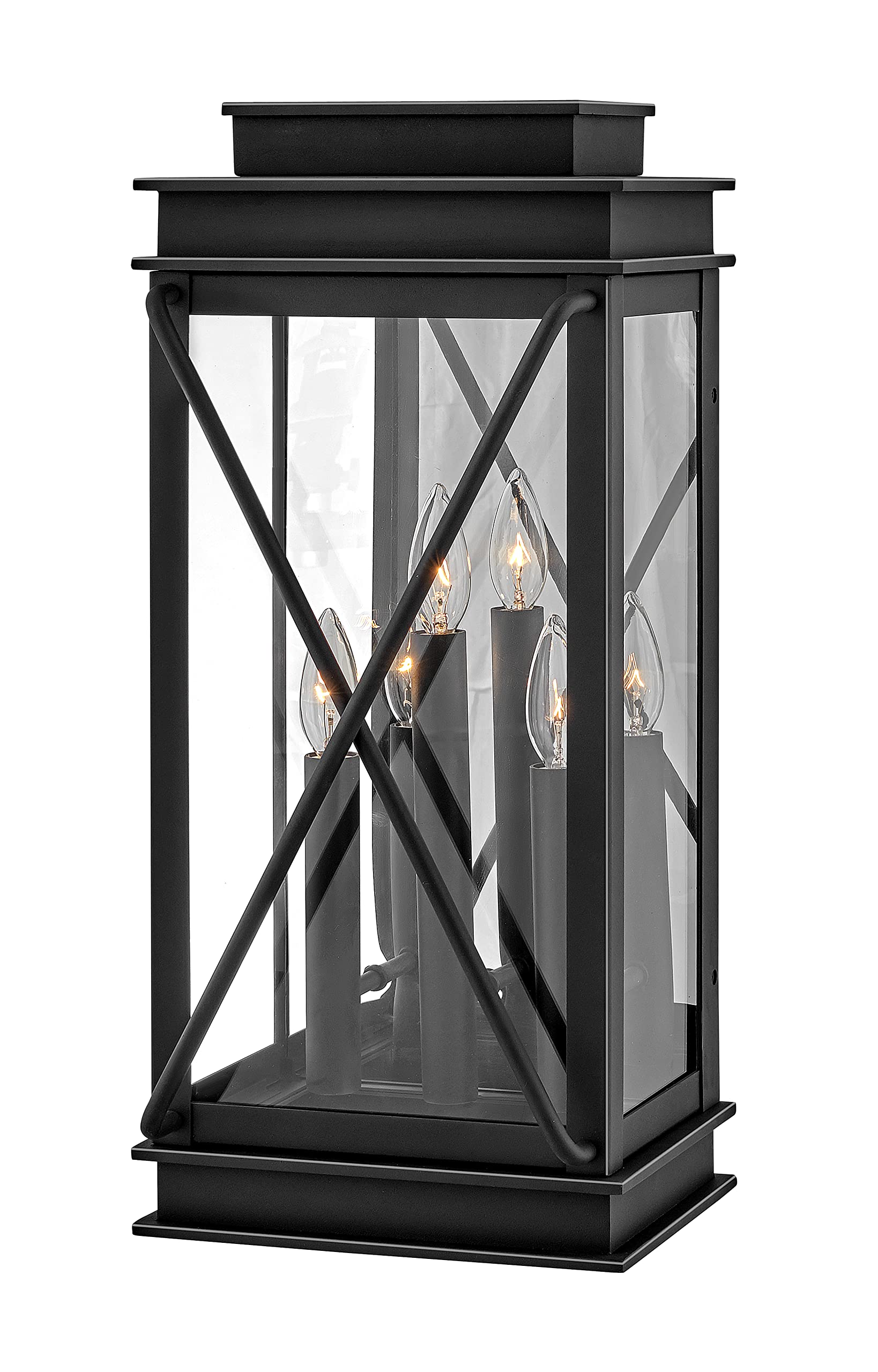 hinkley-montecito-single-light-wall-mount-outdoor-lantern-aluminum-clear-glass-h image 8
