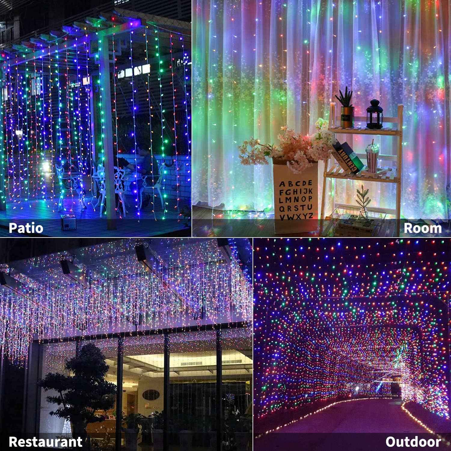 brightown-9-8-ft-300-led-curtain-string-lights-with-remote-8-modes-multicolor image 3