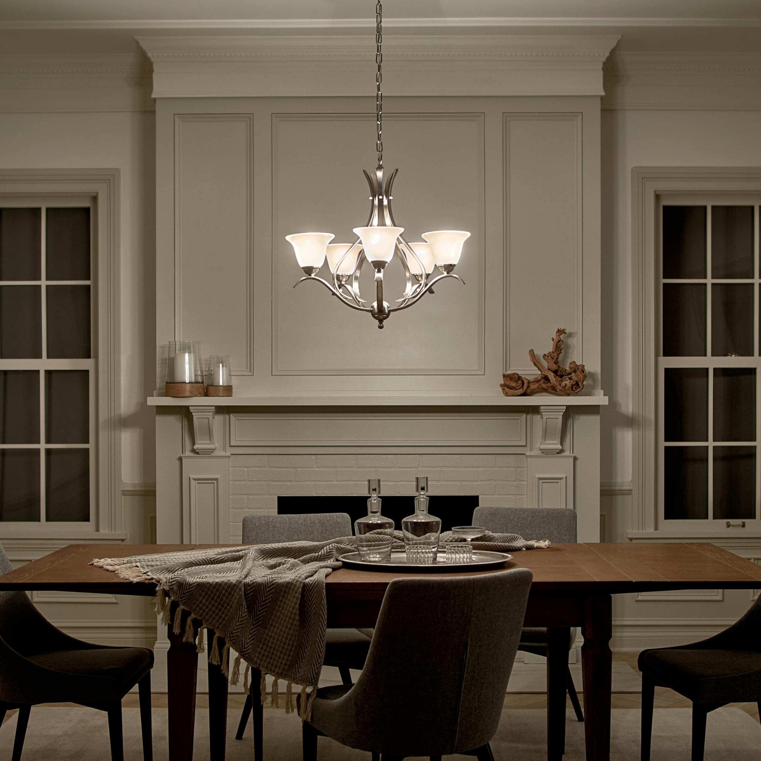 kichler-dover-5-light-chandelier-in-brushed-nickel-2020ni-for-dining-room-and-fo image 7