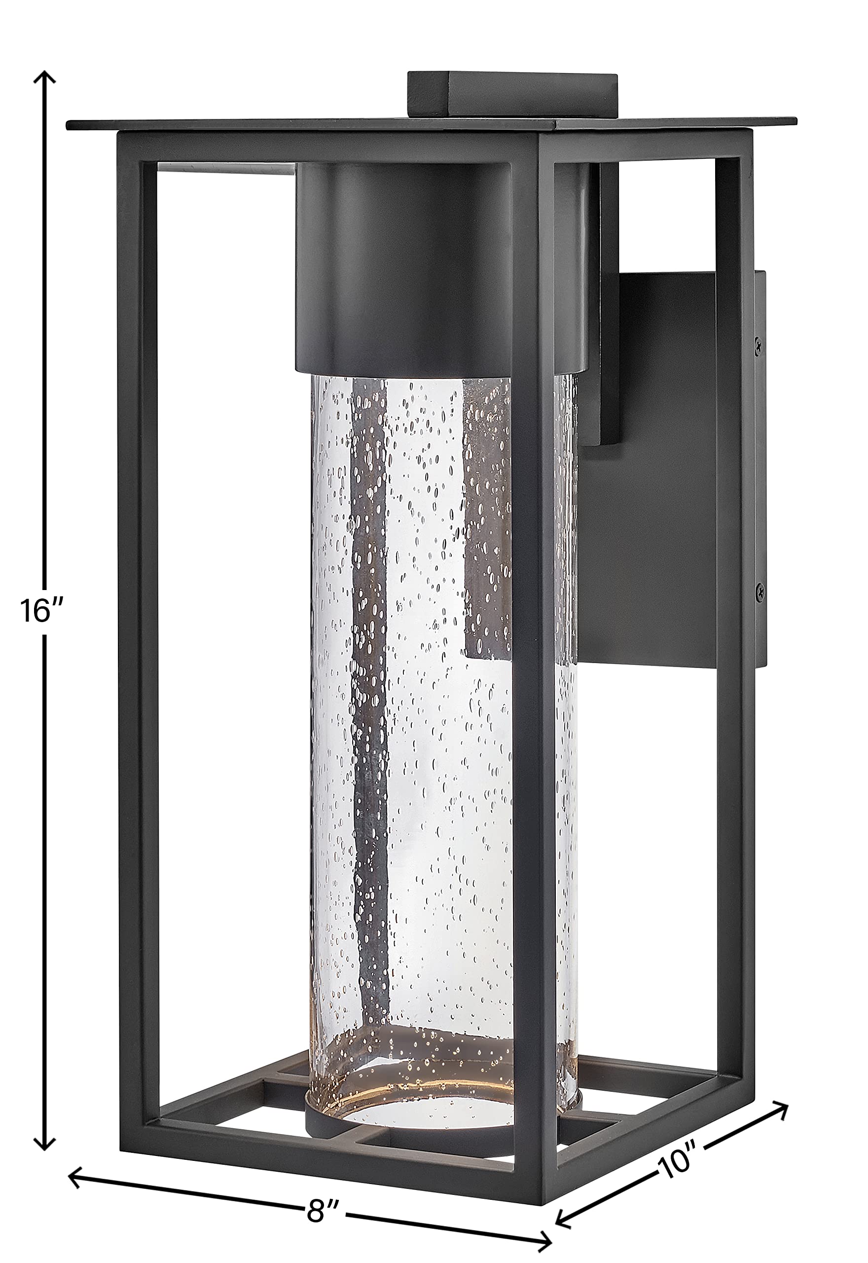 hinkley-coen-medium-wall-mount-outdoor-lantern-composite-clear-seedy-glass-dark- image 7