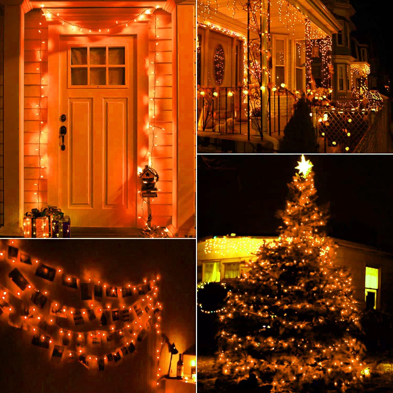 brightown-2-pack-39ft-plug-in-100-led-mini-string-lights-orange-halloween-decor- image 2