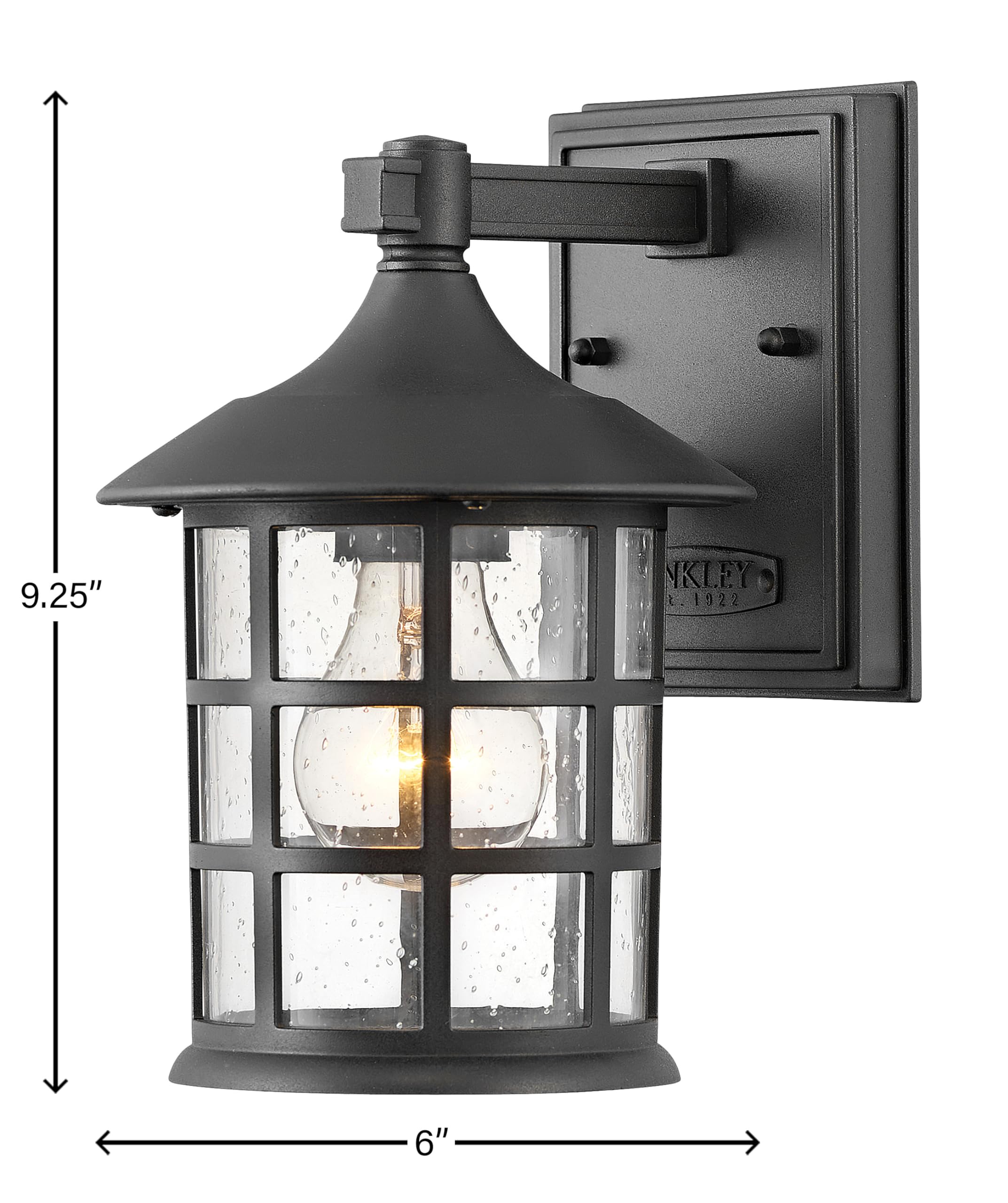 hinkley-freeport-small-wall-mount-outdoor-lantern-textured-black-finish-composit image 4