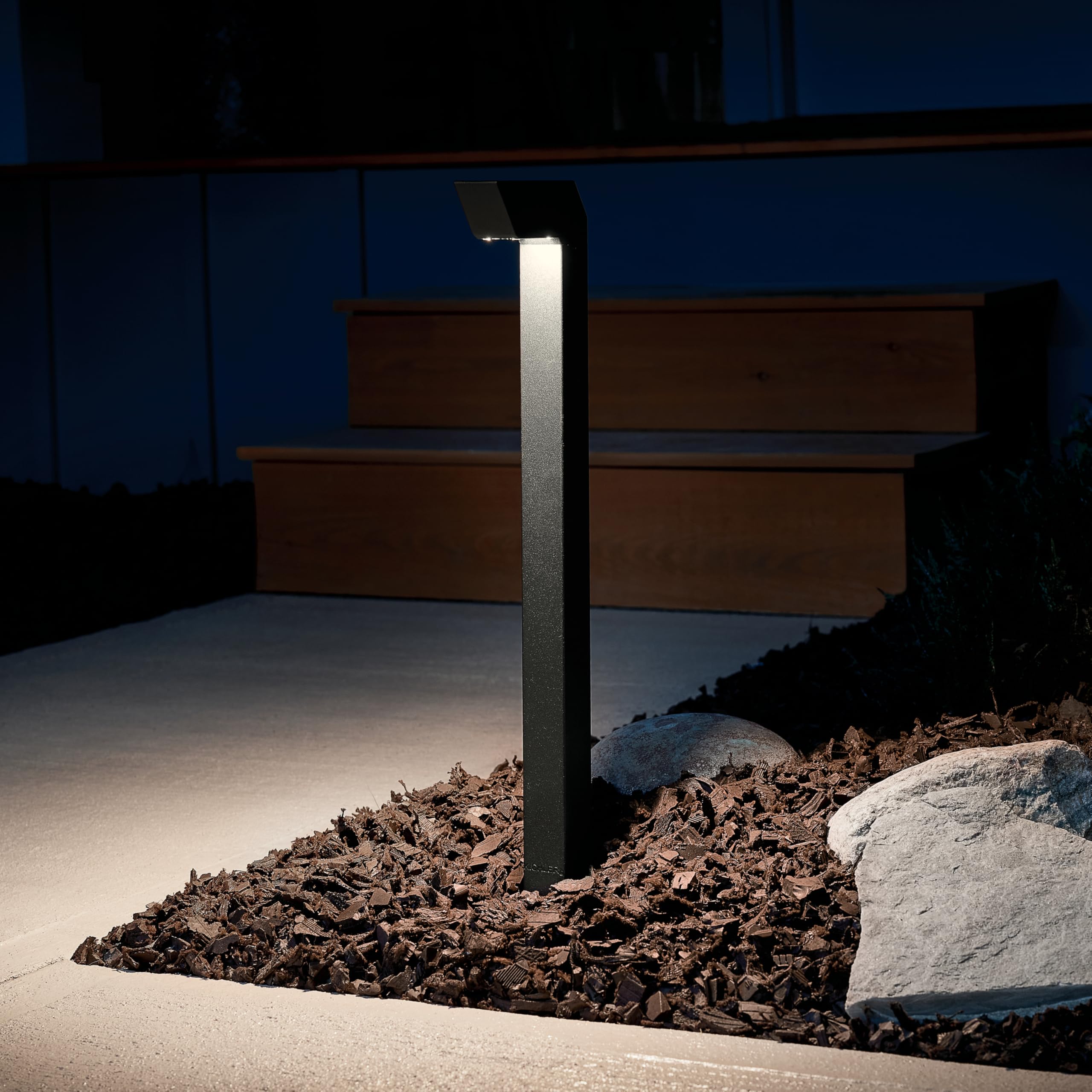 kichler-right-angle-landscape-path-light-textured-black-low-voltage-22-tall-1584 image 3