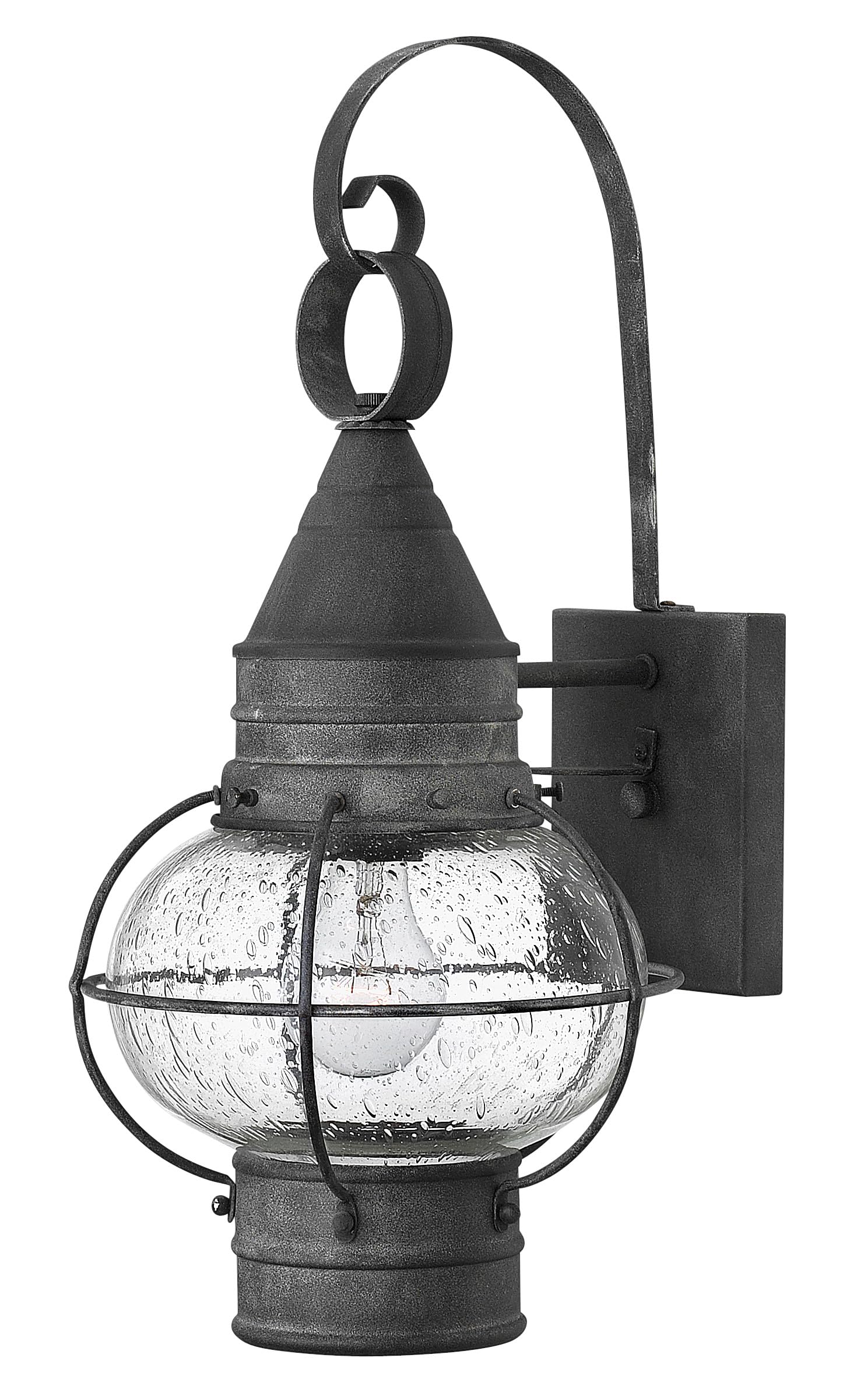 hinkley-cape-cod-2200dz-medium-wall-mount-onion-lantern-clear-seedy-glass-aged-z image 1