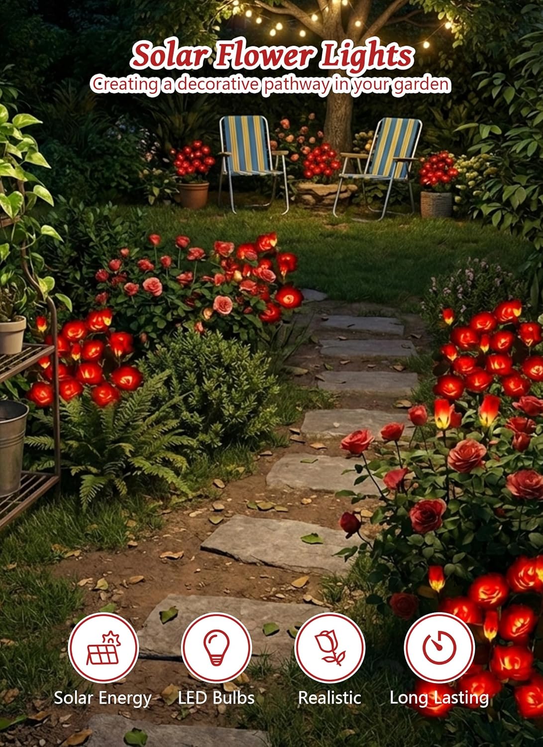brightown-4-pack-realistic-red-rose-solar-garden-pathway-lights-with-adjustable- image 8