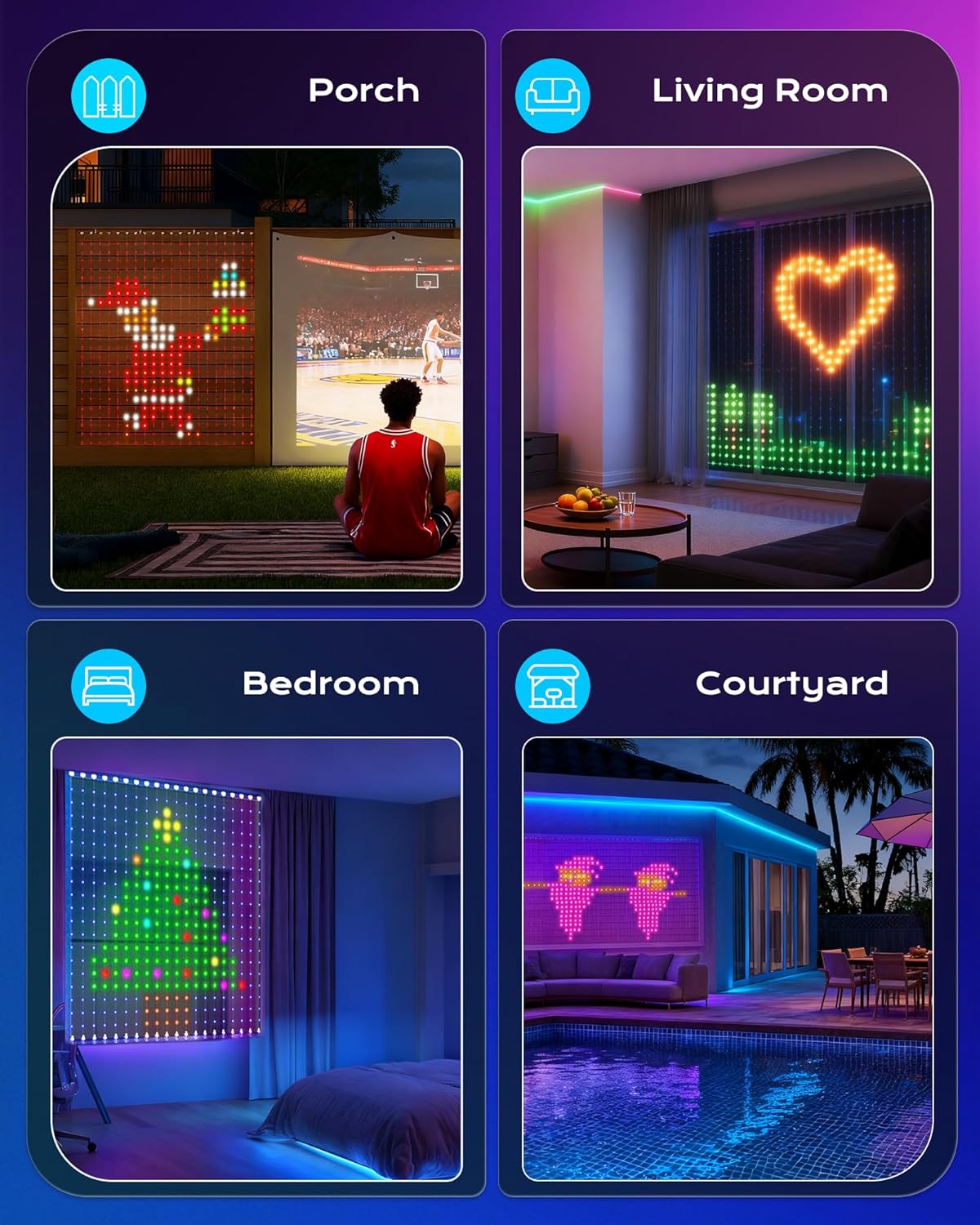 brightown-4-9x6-6ft-plug-in-rgbic-led-smart-color-changing-curtain-lights-with-r image 2