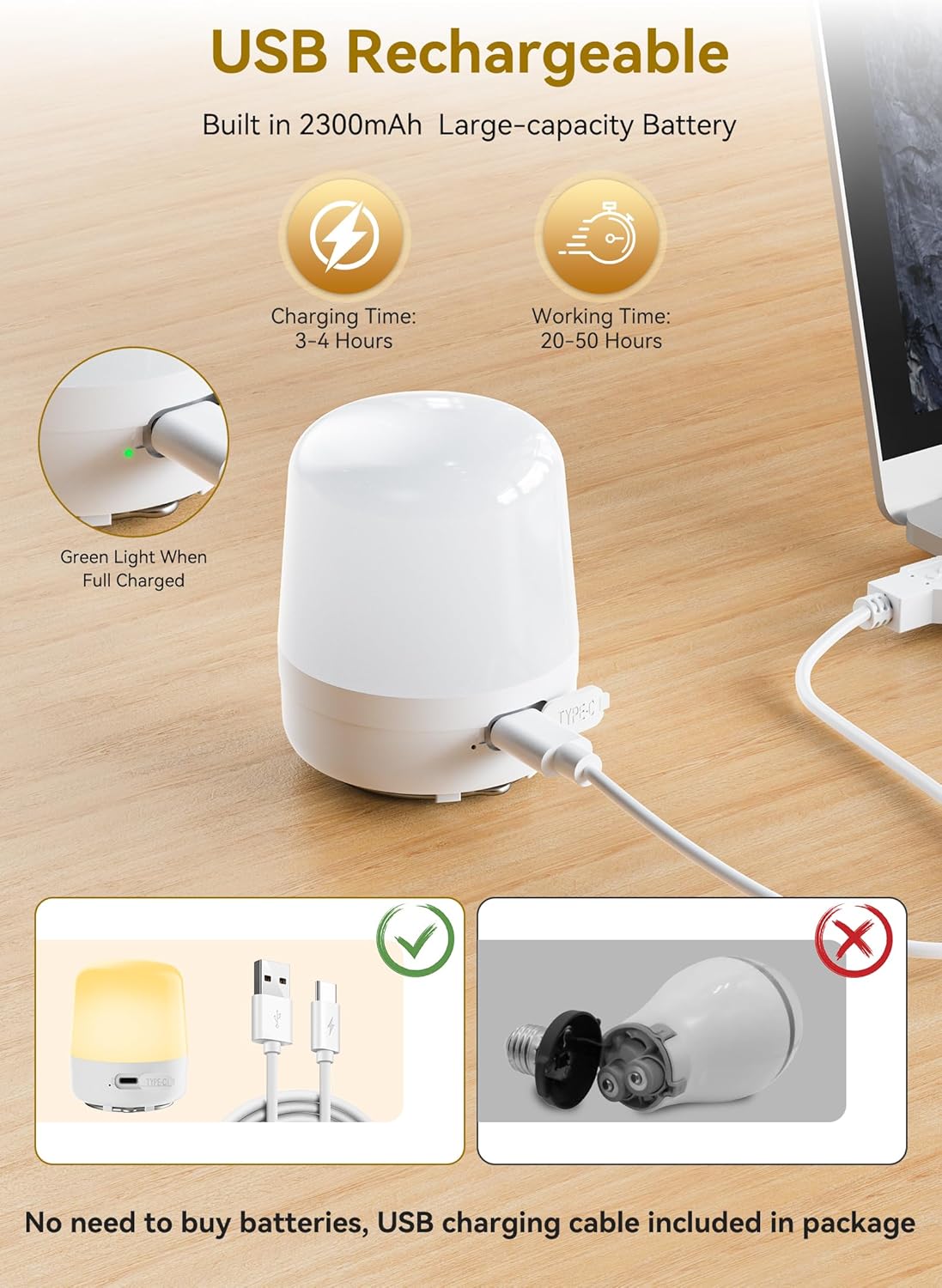 brightown-2-pack-e26-rechargeable-2300mah-light-bulbs-with-remote-timer-12-color image 5