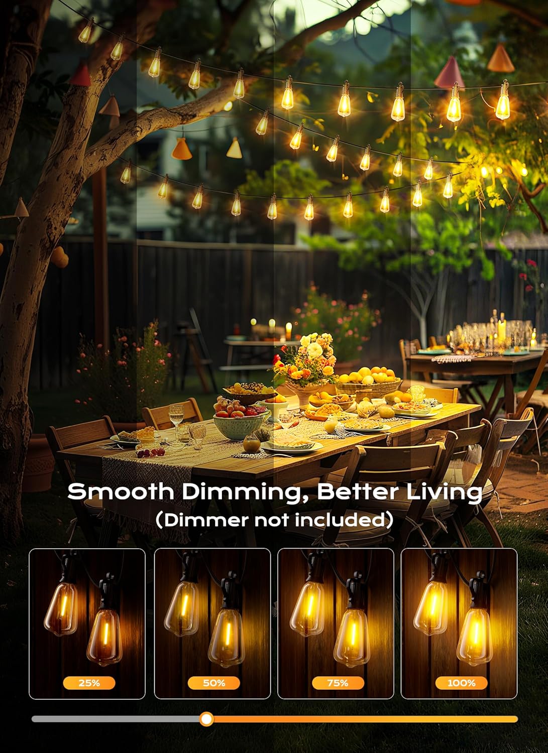 brightown-75ft-22-2-shatterproof-edison-led-lights-outdoor-ip65-waterproof-light image 4