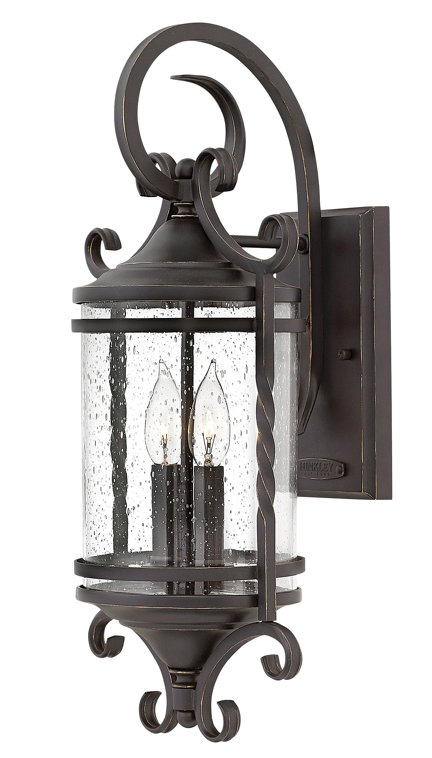 hinkley-casa-three-light-outdoor-wall-lantern-aluminum-olde-black-finish-clear-s image 2