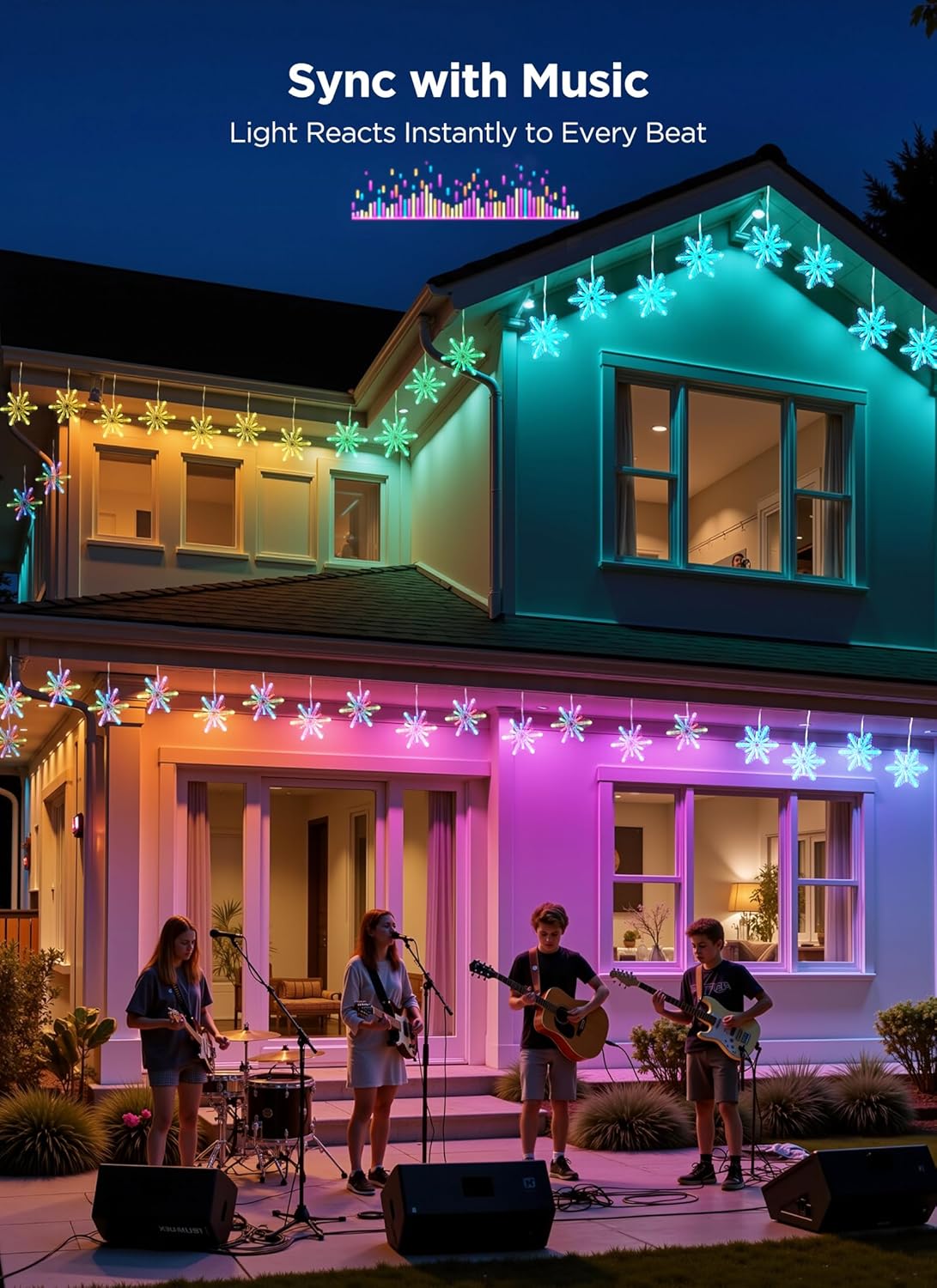 brightown-24ft-smart-app-control-192led-icicle-snowflake-lights-with-16-drops-mu image 6