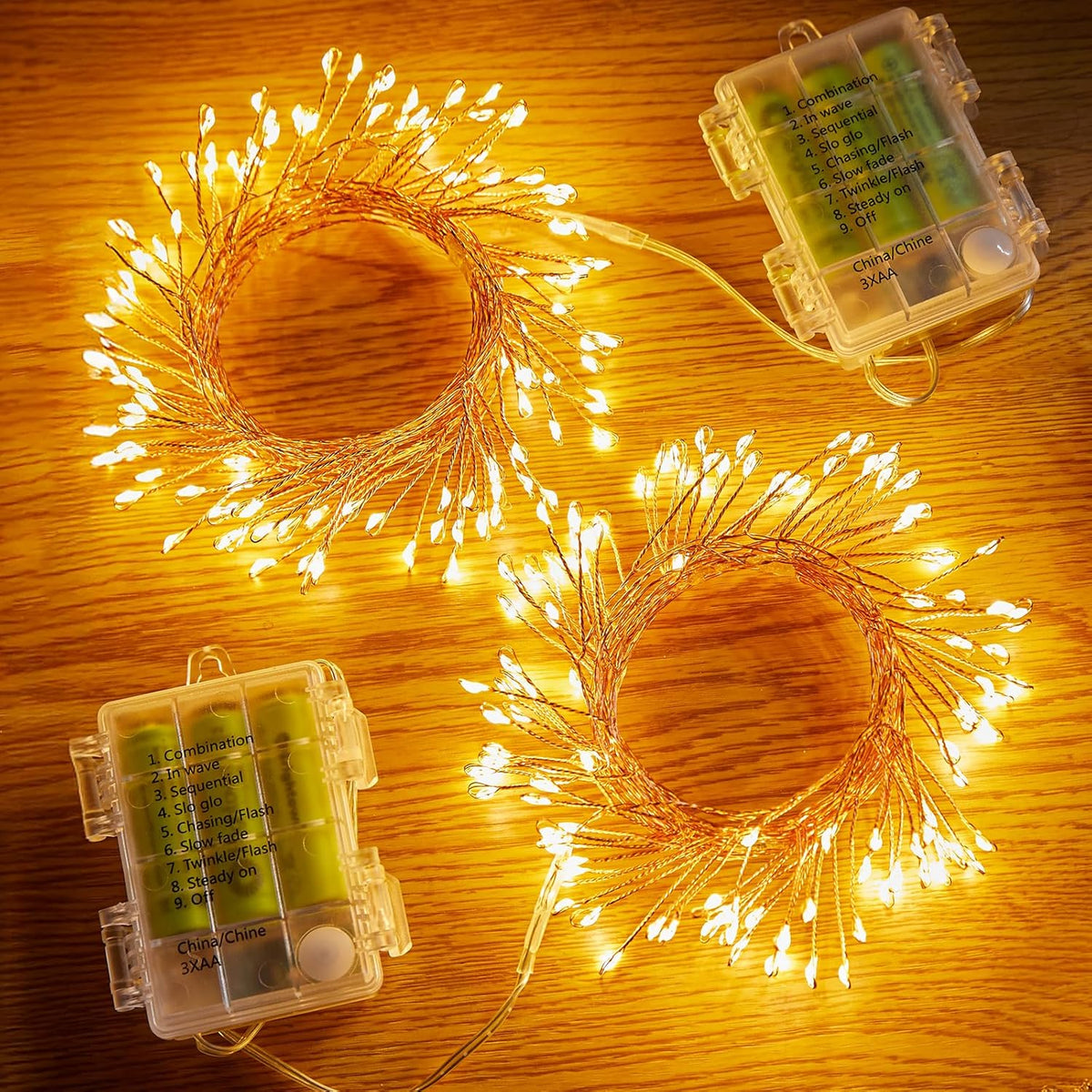 brightown-2-pack-5ft-60-led-battery-operated-silver-wire-firecracker-cluster-lig image 1