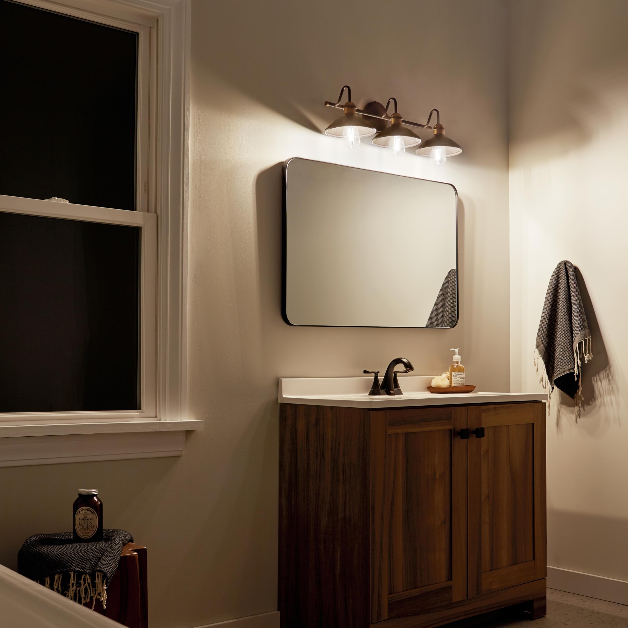 kichler-clyde-3-light-industrial-vanity-light-in-olde-bronze-with-globe-shades image 7