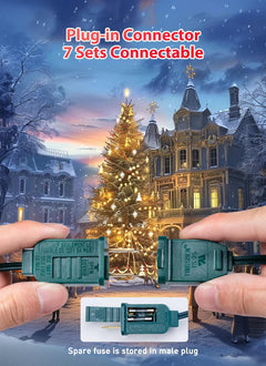 brightown-100ft-c7-100-bulbs-led-warm-white-christmas-lights-outdoor-for-christm image 2