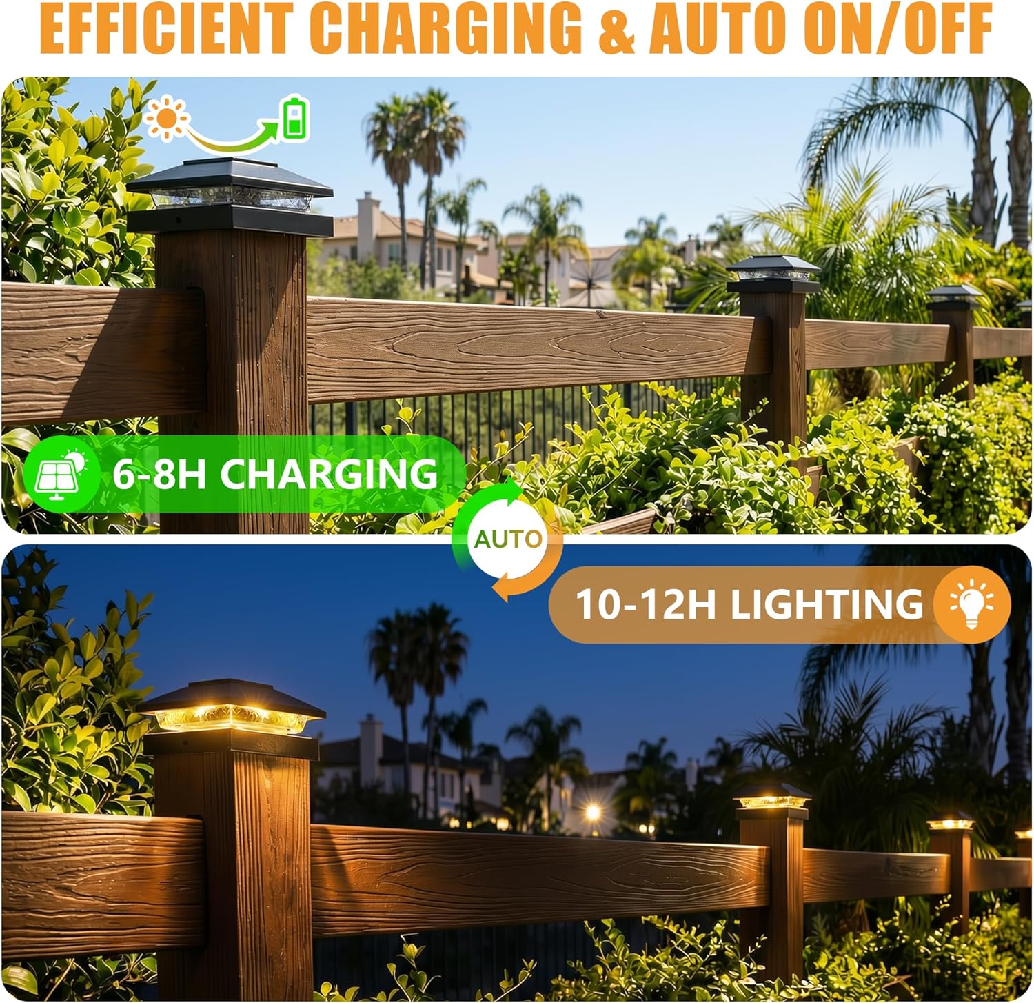 brightown-4-pack-solar-powered-post-fence-cap-lights-with-2-color-modes-for-pati image 2
