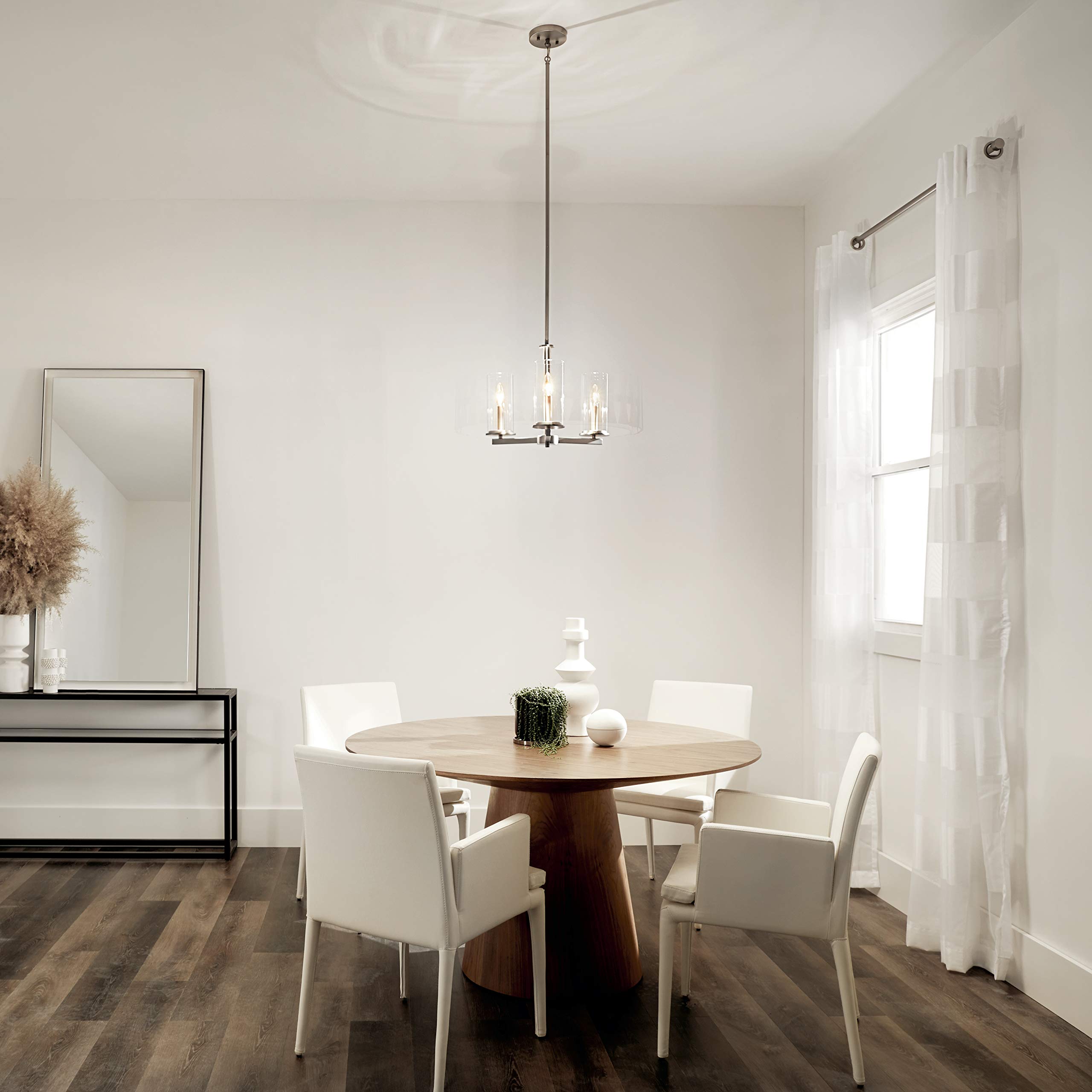 kichler-crosby-3-light-convertible-chandelier-brushed-nickel image 8