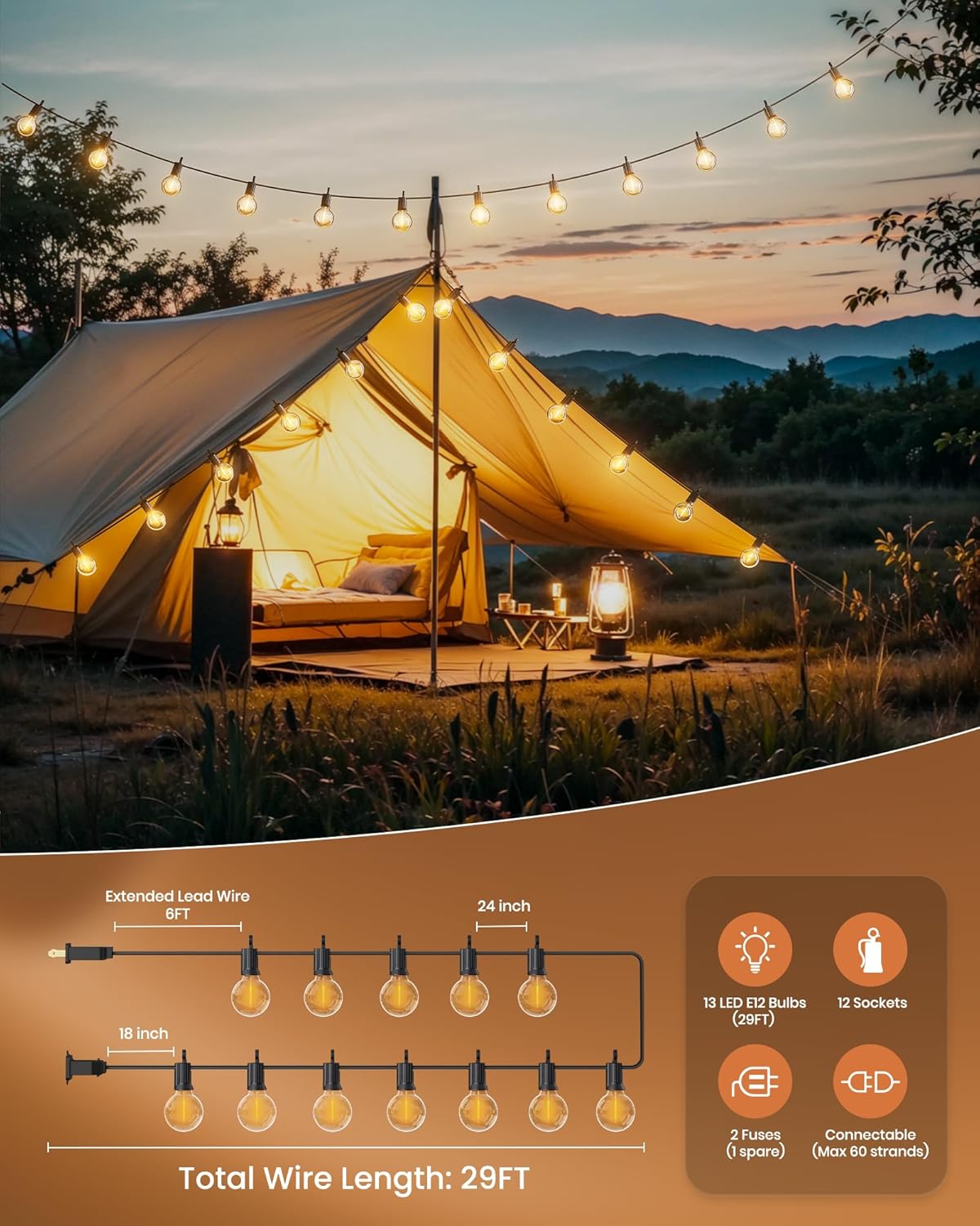 brightown-29ft-plug-in-g40-12-led-bulbs-string-lights-for-patio-garden-cafe-wedd-2 image 8