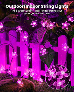 brightown-solar-powered-26ft-60-led-cherry-blossom-string-lights-for-garden-yard image 2