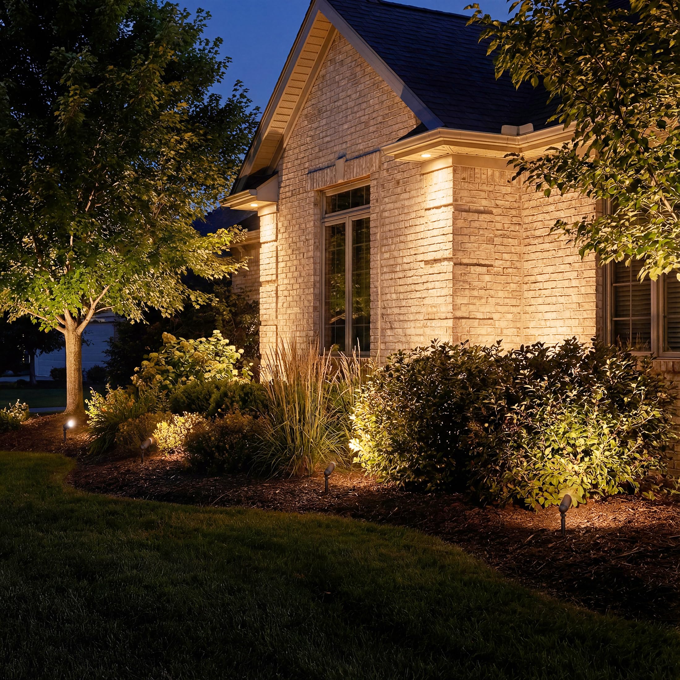 kichler-15485cbr-low-voltage-landscape-spotlight-centennial-brass image 7