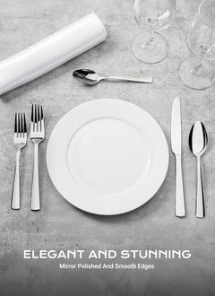 brightown-45-piece-stainless-steel-flatware-set-with-steak-knives-rust-proof image 2