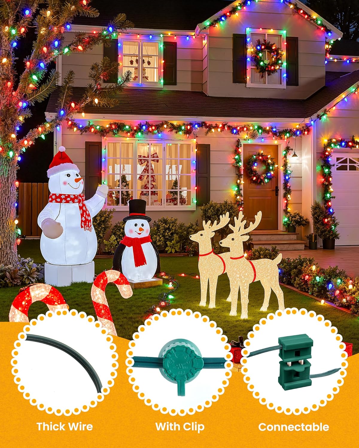 brightown-commercial-250ft-c9-christmas-light-sockets-on-spool-12-spacing-green- image 3