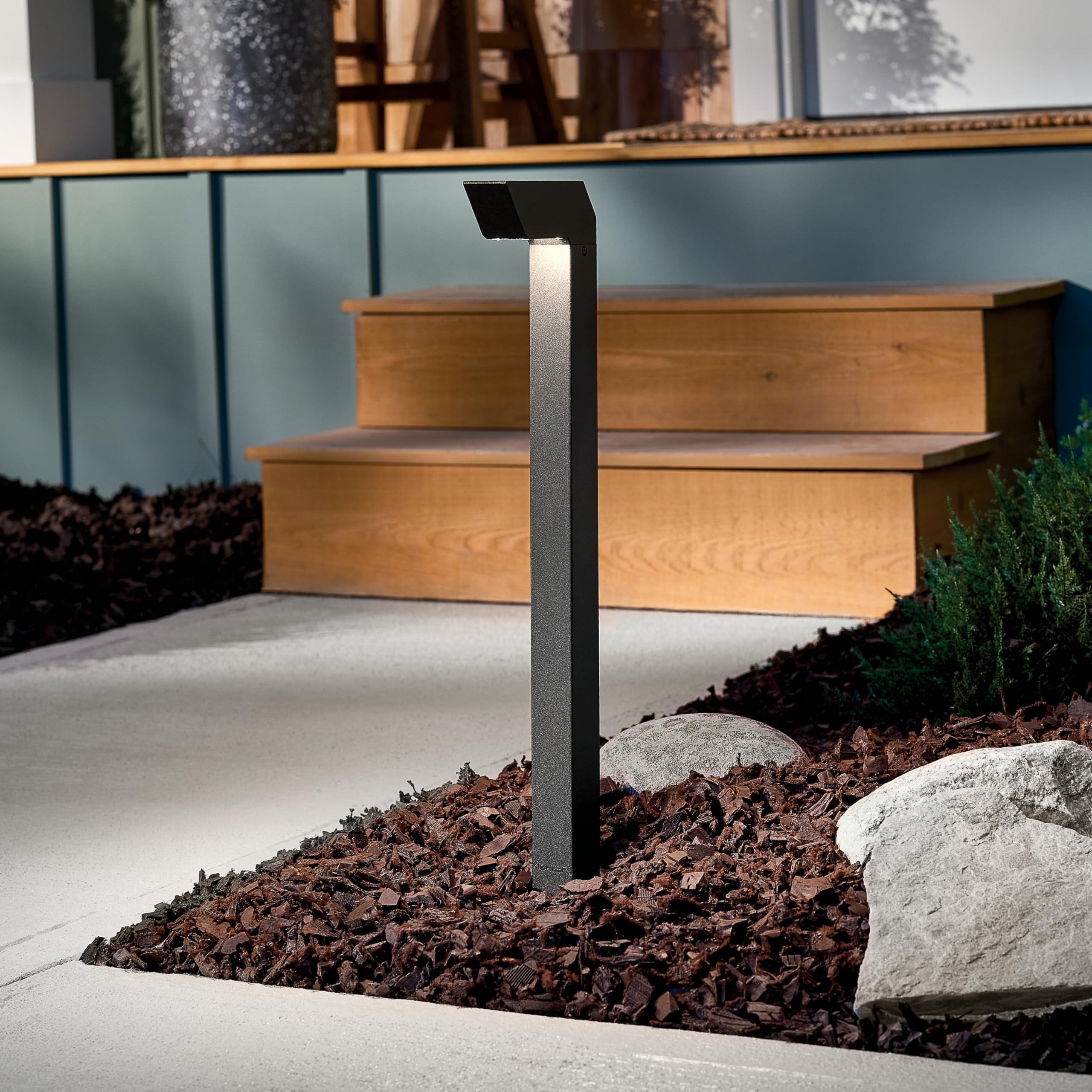 kichler-right-angle-landscape-path-light-textured-black-low-voltage-22-tall-1584 image 2
