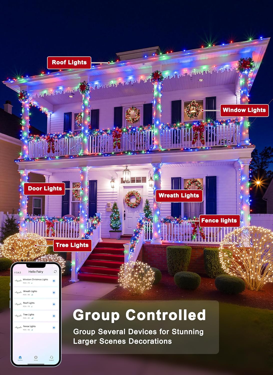 brightown-82ft-smart-rgb-string-lights-app-controlled-16-million-colors-dimmable image 6