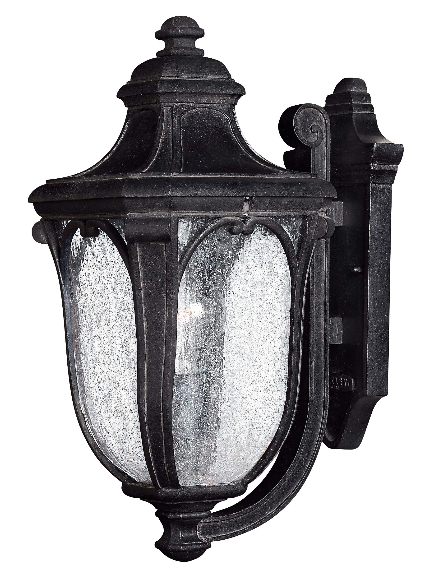 hinkley-trafalgar-traditional-one-light-small-outdoor-wall-mount-in-museum-black image 1