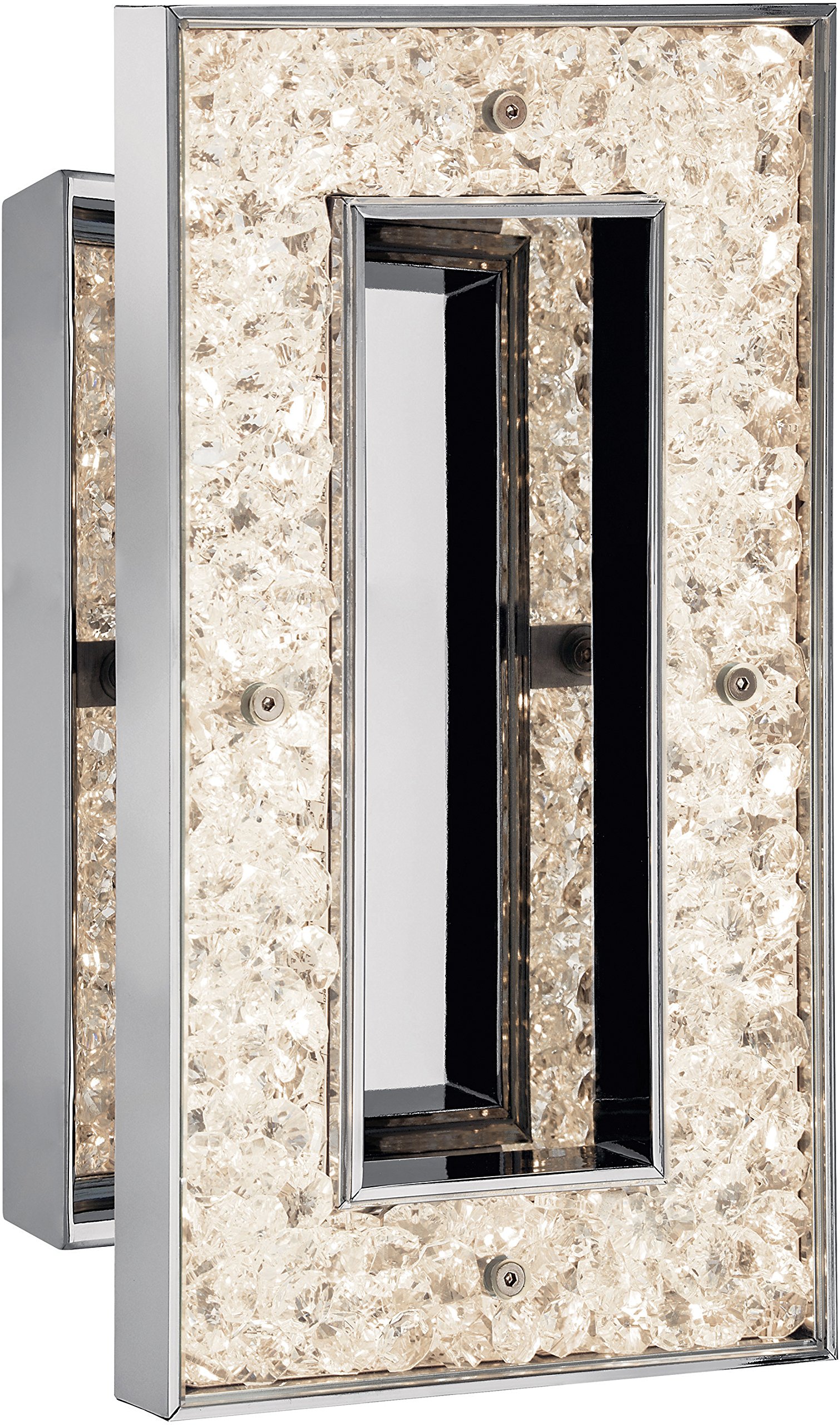 kichler-elan-83433-crushed-ice-led-wall-sconce-1-light-chrome image 1