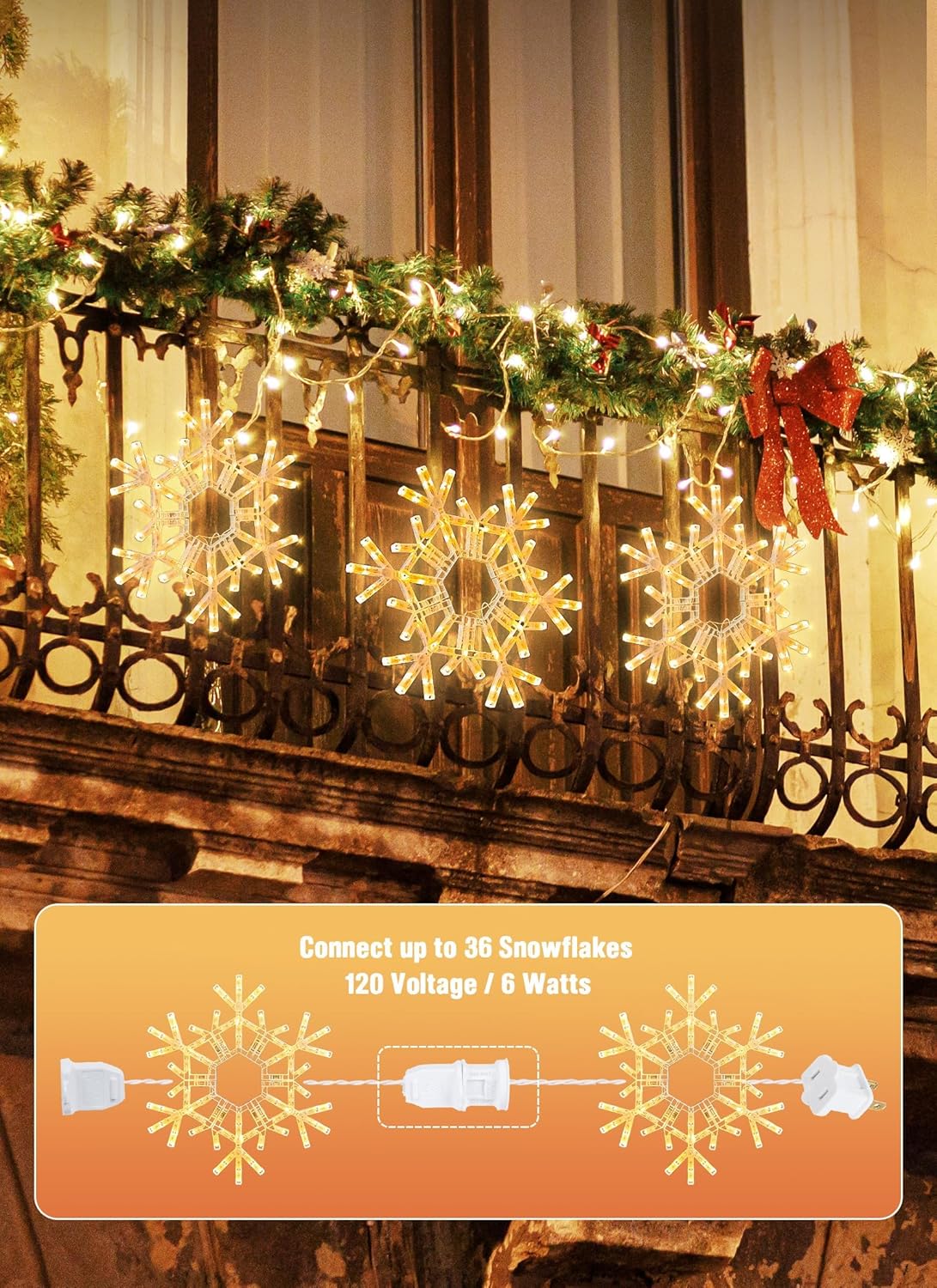 brightown-christmas-snowflake-lights-20-36-multi-color-folding-led-hanging-light image 7