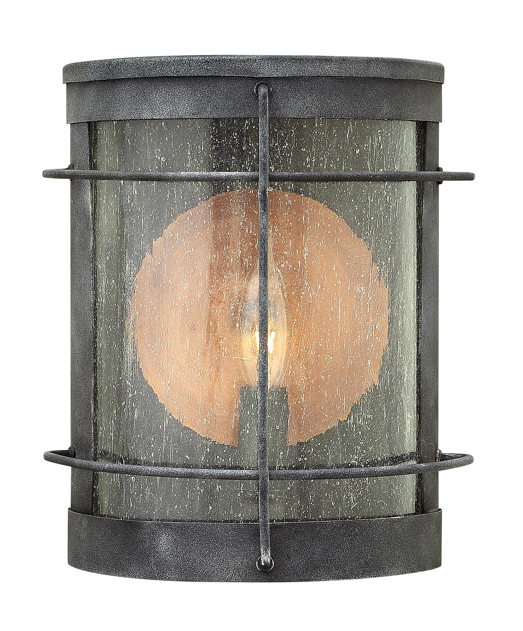 hinkley-newport-small-outdoor-wall-light-aged-zinc-finish-traditional-one-light- image 1