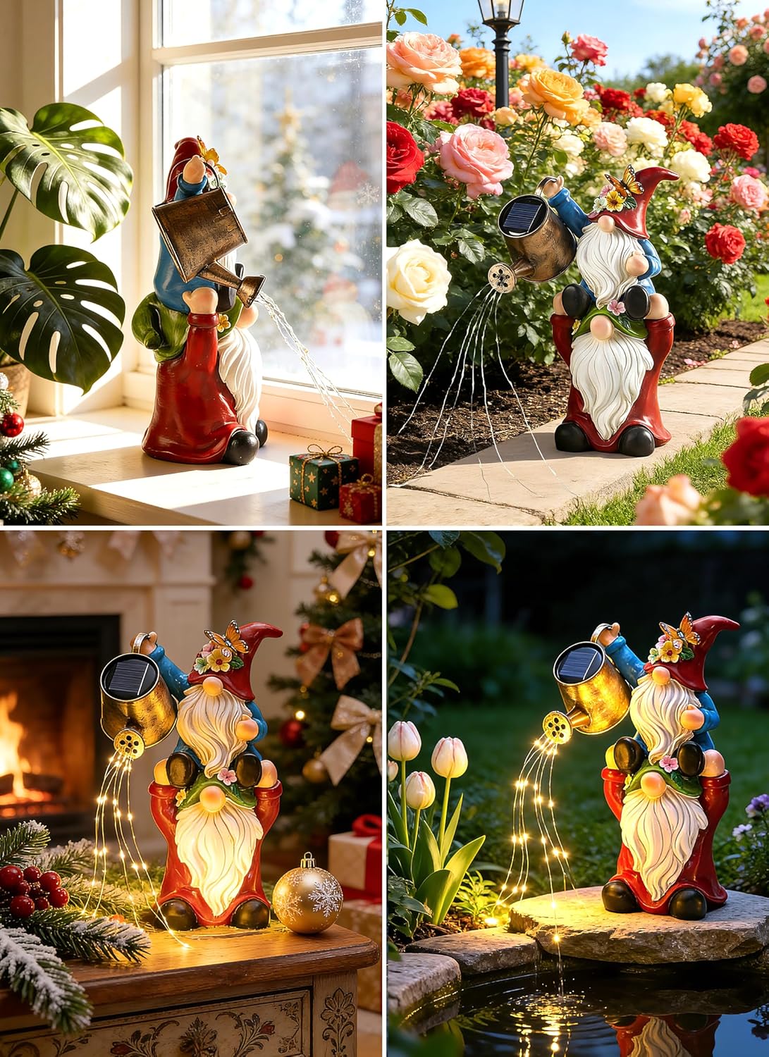 brightown-solar-gnome-statue-with-watering-can-light-garden-decoration-solar-pow image 2