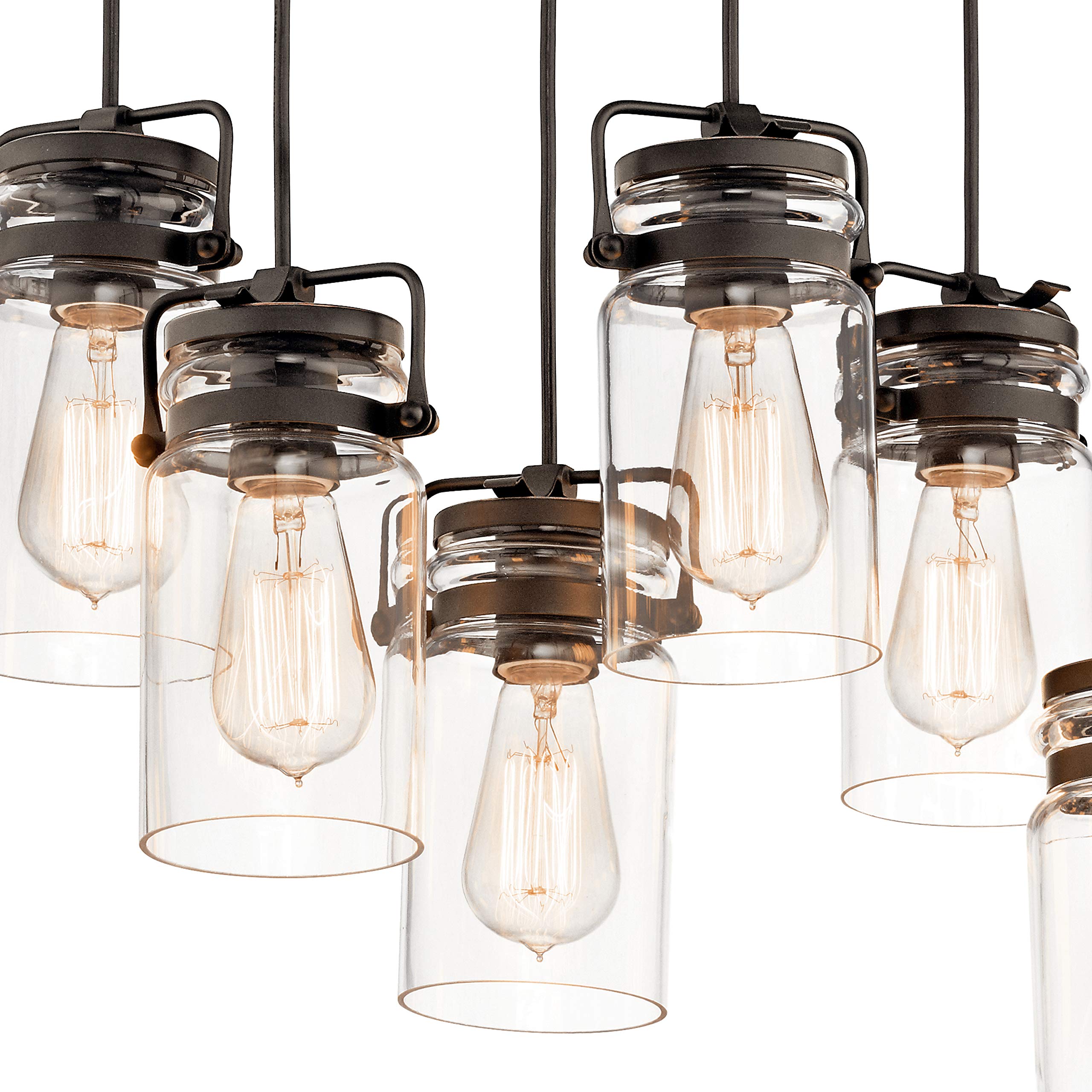kichler-brinley-8-light-linear-chandelier-olde-bronze-clear-glass-25-5 image 5