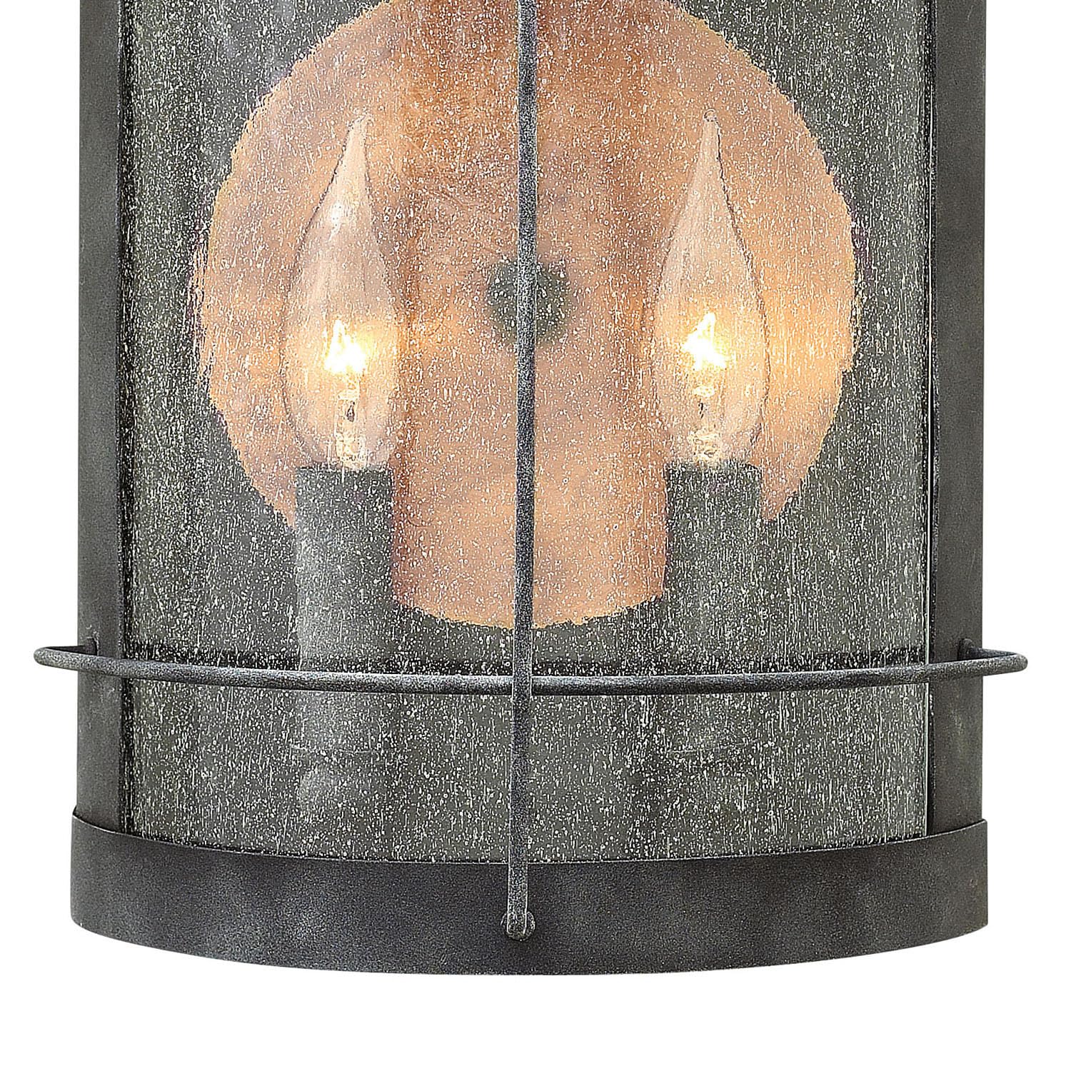 hinkley-newport-collection-two-light-small-outdoor-wall-mount-aged-zinc image 3