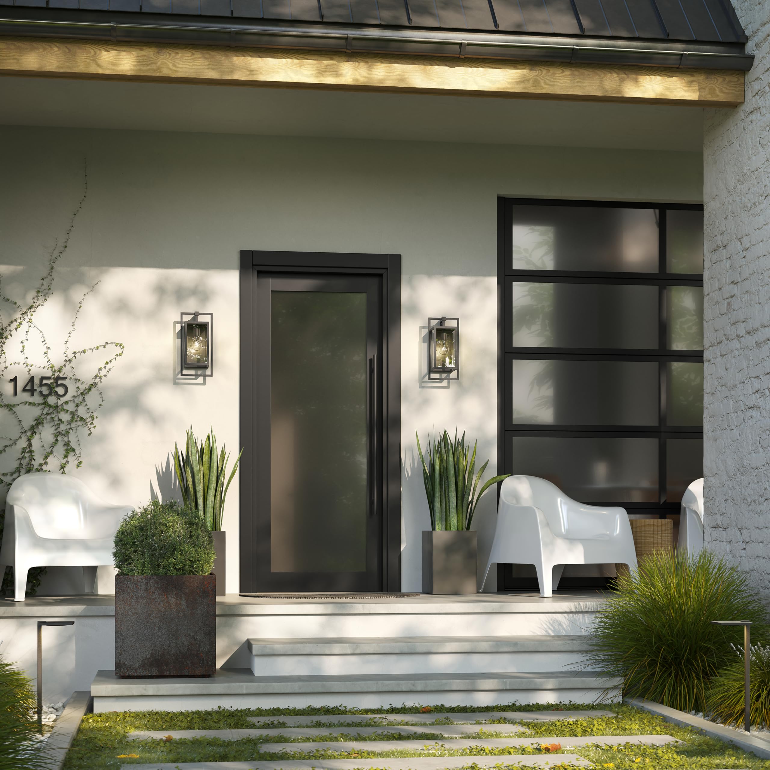 kichler-goson-20-outdoor-wall-light-in-black-1-light-modern-exterior-wall-lanter image 6