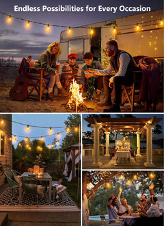 brightown-35ft-plug-in-11-shatterproof-edison-bulbs-string-lights-for-porch-pati image 2