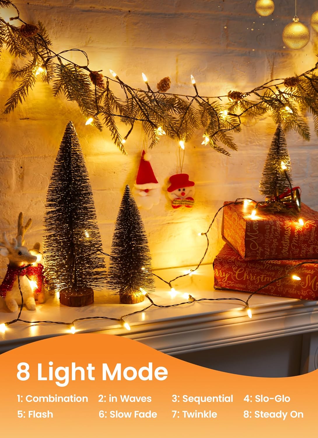 brightown-2-pack-39ft-led-christmas-mini-lights-with-100-clear-bulbs-warm-white image 5