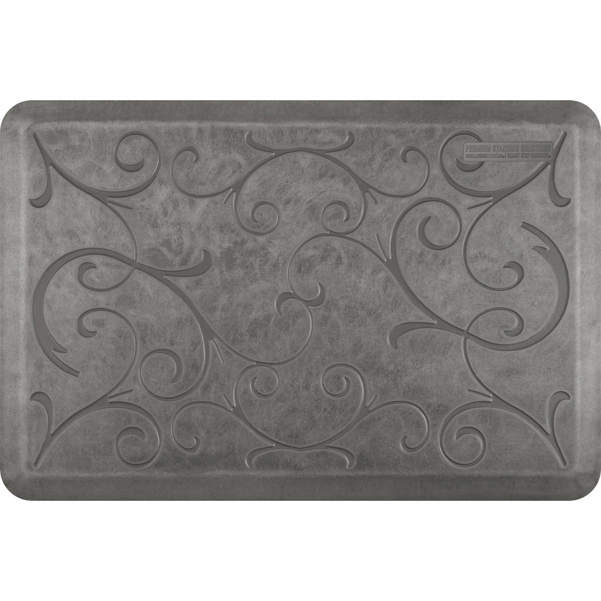 wellnessmats-bella-3-x-2-silver-leaf-anti-fatigue-mat-designer-cushioned-comfort image 1