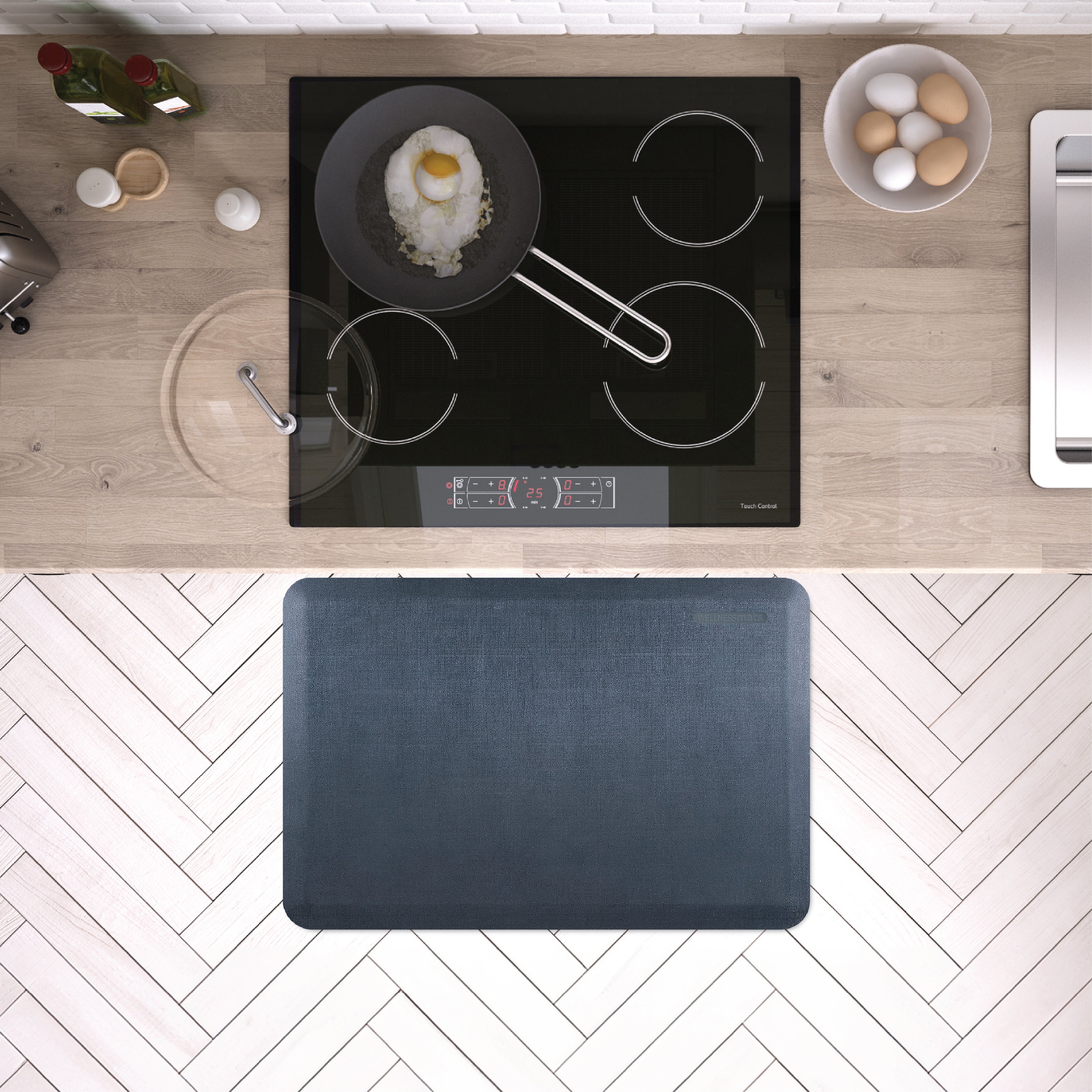 wellnessmats-linen-collection-anti-fatigue-mat-3-x-2-lagoon image 2