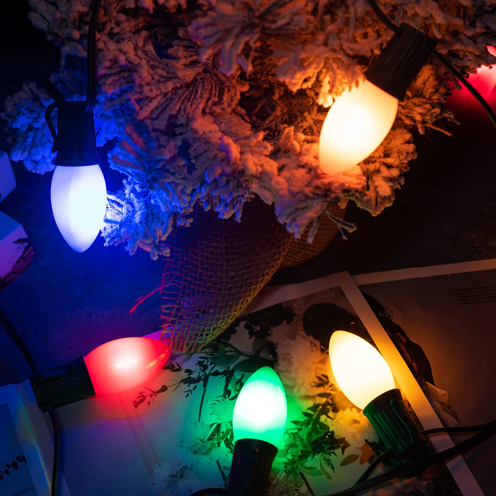 brightown-50ft-plug-in-c9-led-string-lights-with-52-multicolor-shatterproof-bulb image 4