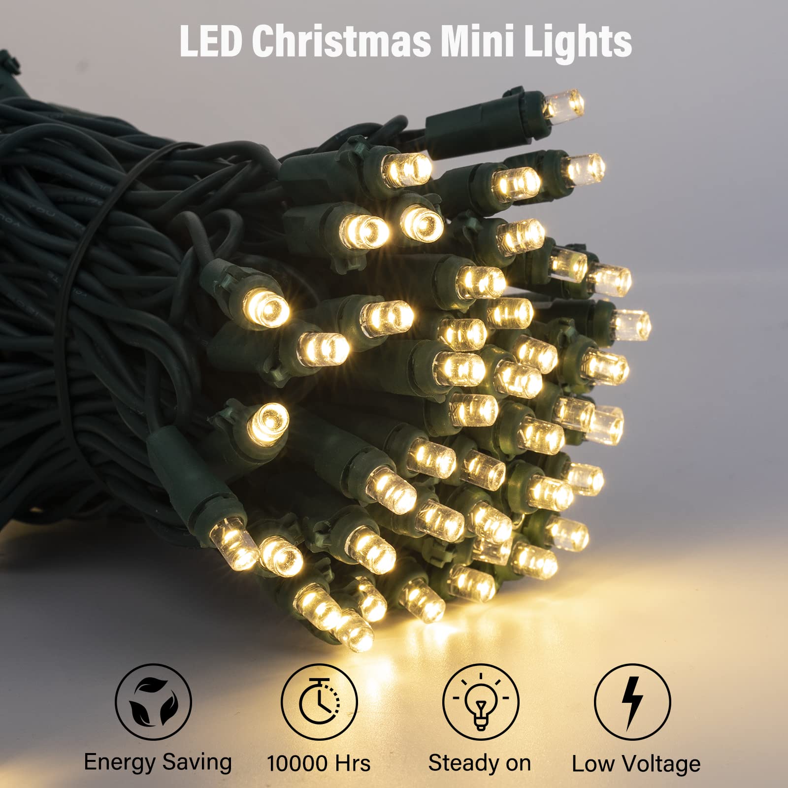 brightown-f5-concave-mini-led-christmas-lights-on-green-wire-1-set image 3