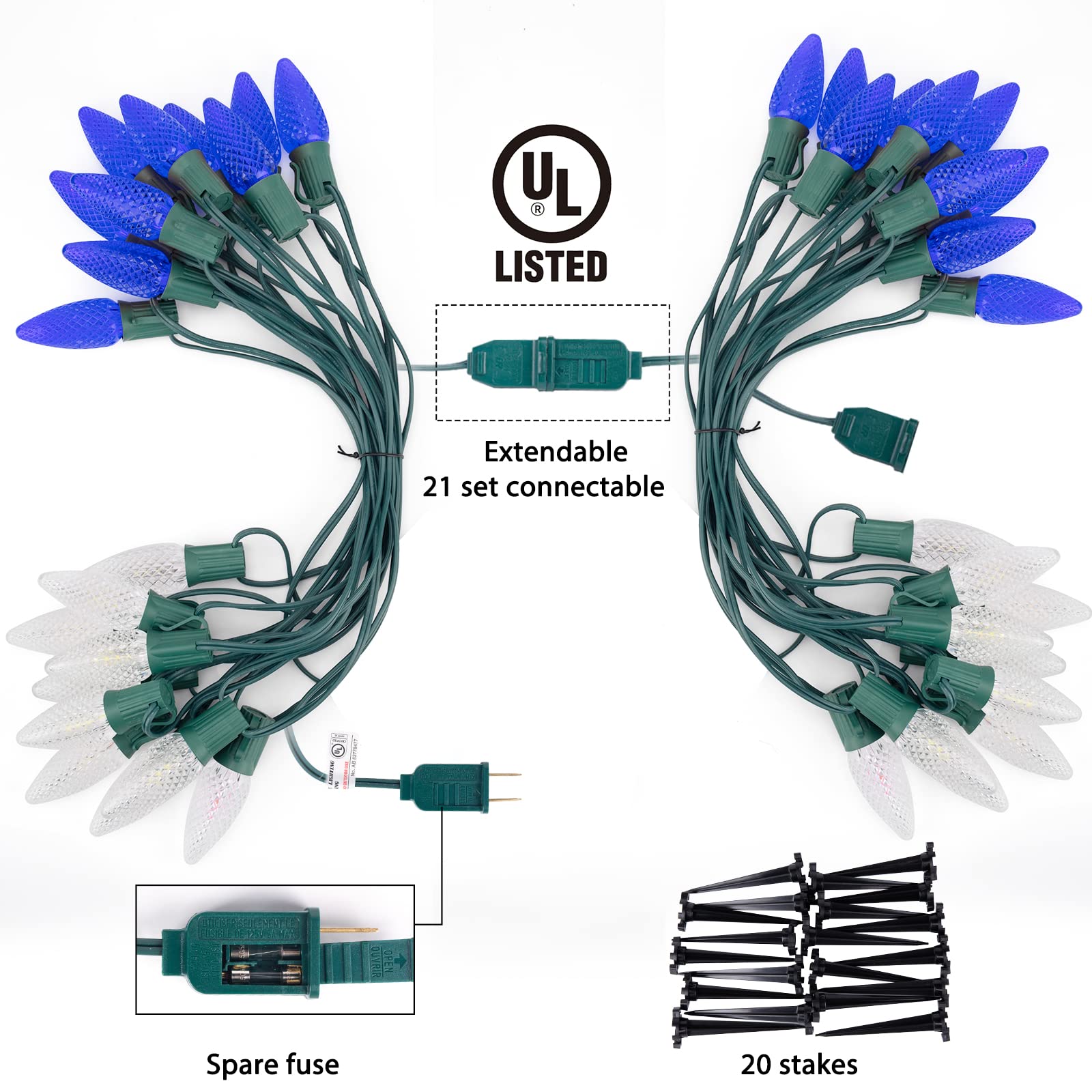 brightown-25-7ft-plug-in-20-c9-led-strawberry-string-lights-with-stakes-blue-and image 4