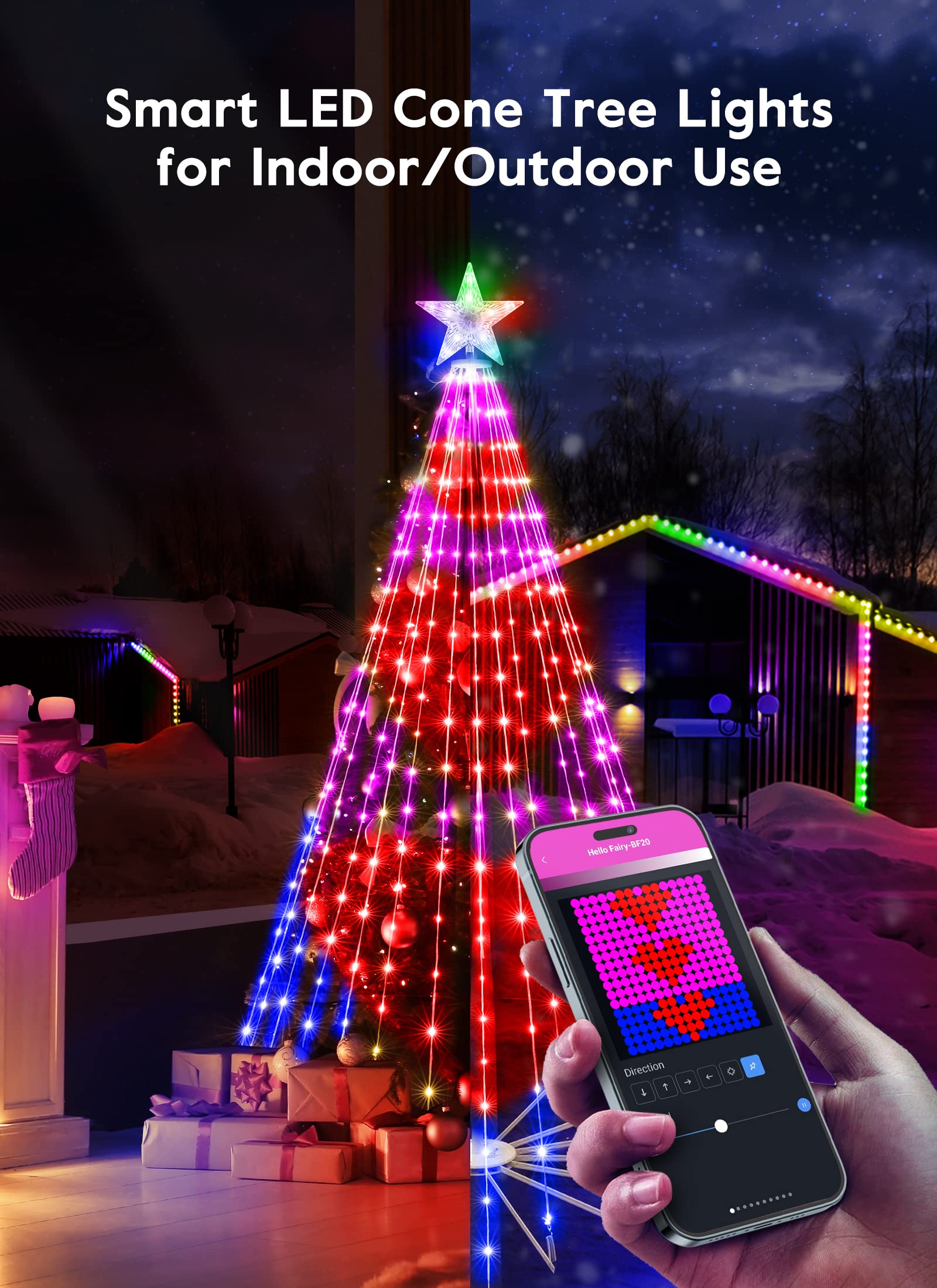 brightown-smart-cone-tree-light-with-star-topper-remote-app-control-16-million-c image 7