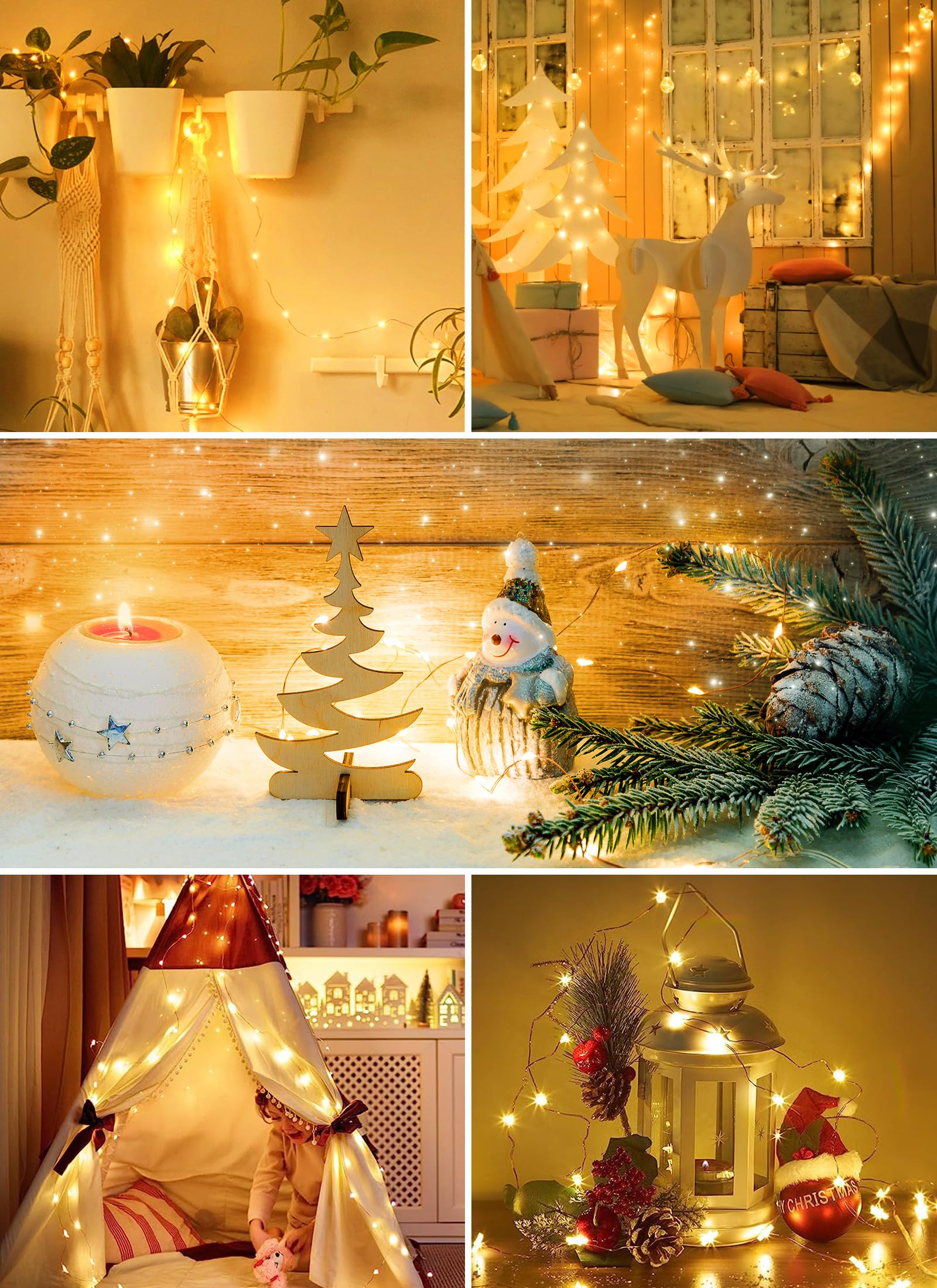 brightown-33ft-usb-fairy-lights-100-led-copper-wire-with-remote-timer image 6