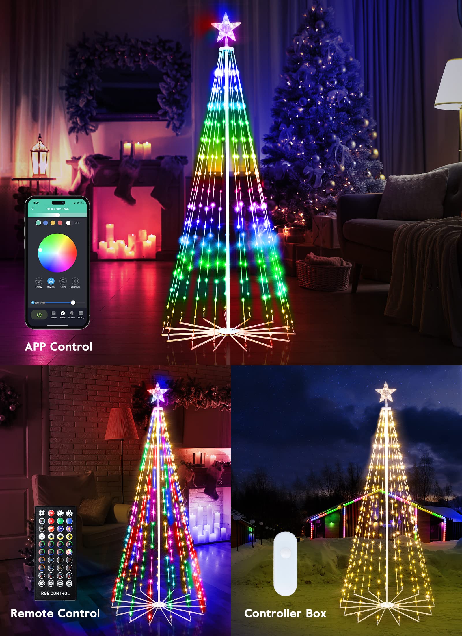 brightown-smart-cone-tree-light-with-star-topper-remote-app-control-16-million-c image 8