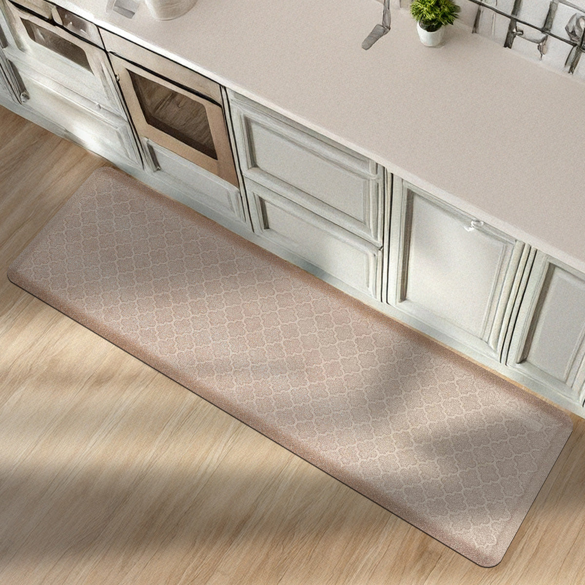 wellnessmats-granite-trellis-anti-fatigue-mat-6-x-2-sand image 2