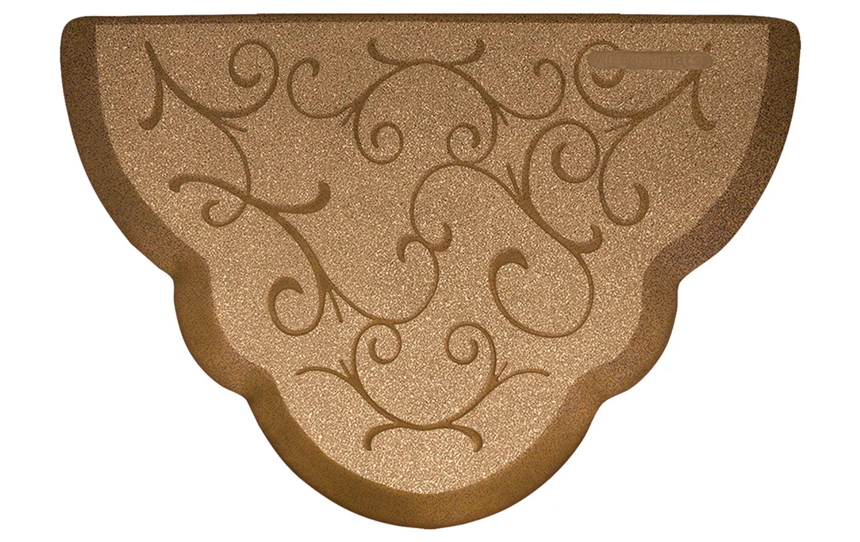 wellnessmats-32-x-22-scalloped-mat-collection-granite-gold-gently-used-closeout image 1