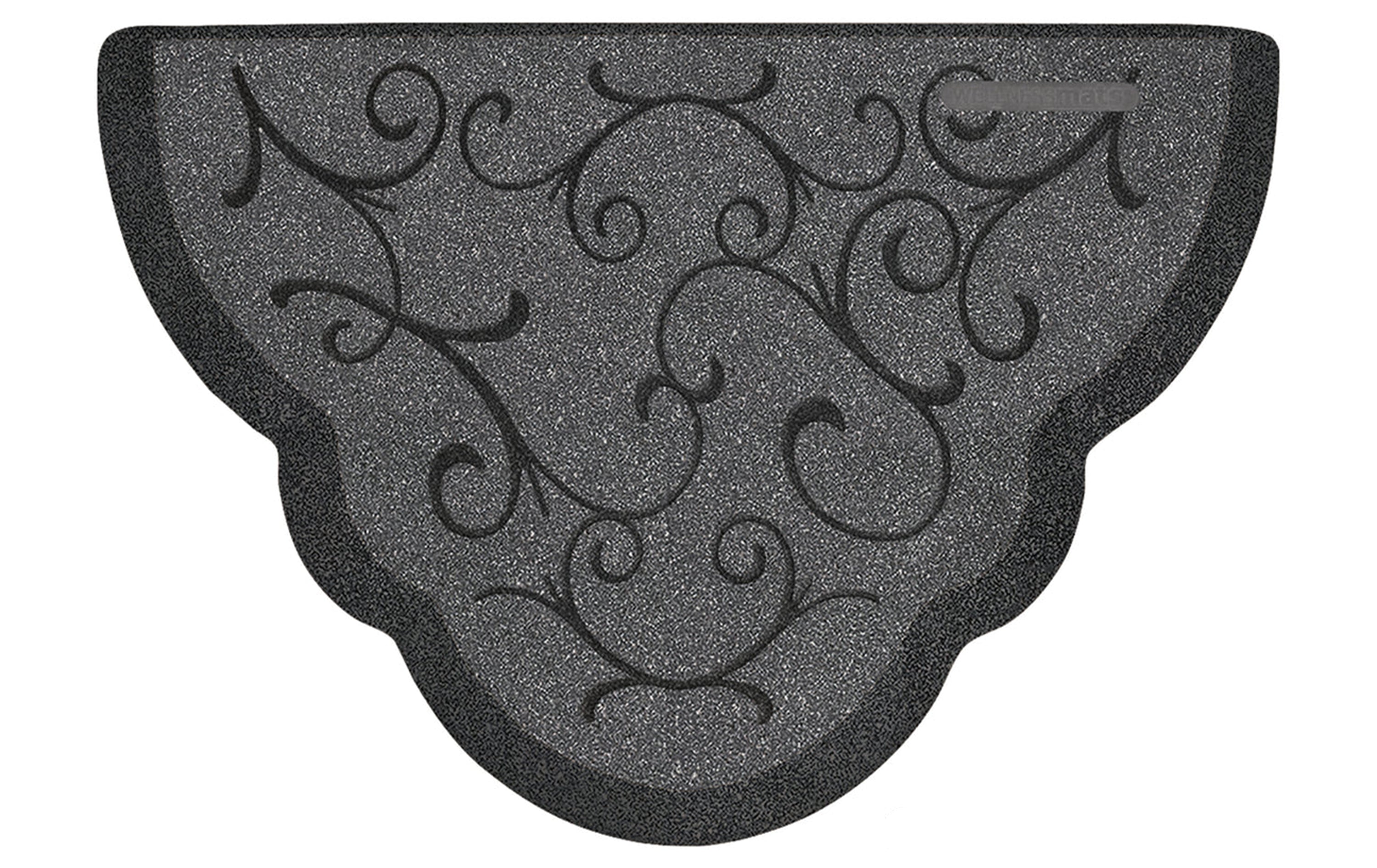 wellnessmats-scalloped-bella-32-x-22-granite-steel-anti-fatigue-mat-gently-used image 1